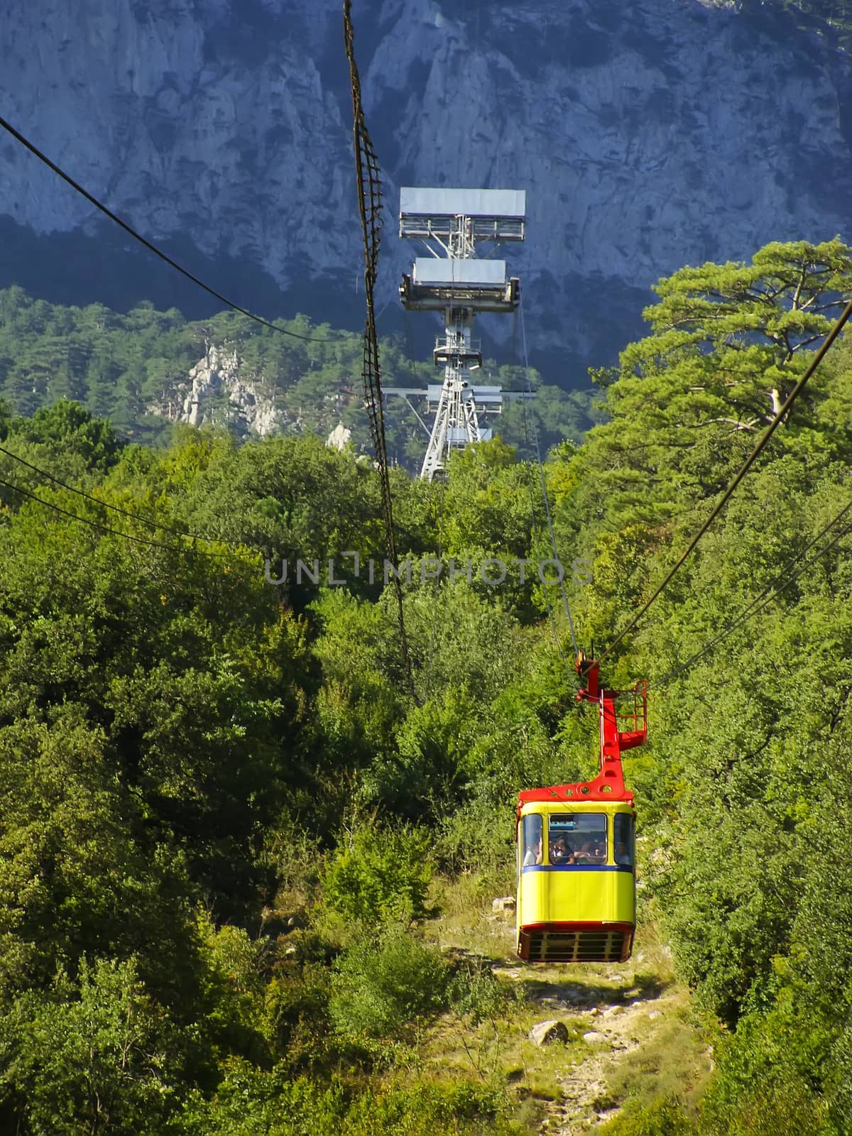 Cable car to Ai-Petri summit, Crimea peninsula, Ukraine
