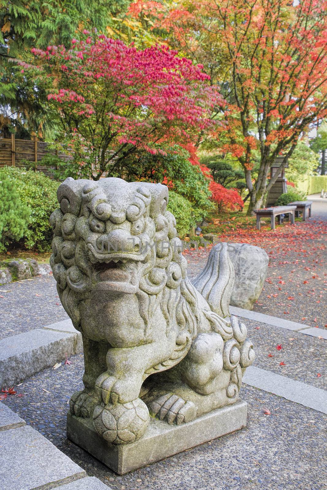 Japanese Komainu Male Foo Dog Sculpture by Davidgn