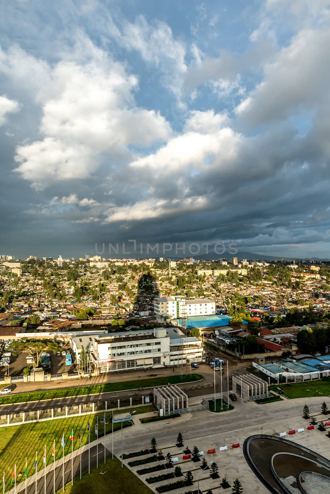 Aerial view of Addis Ababa by derejeb