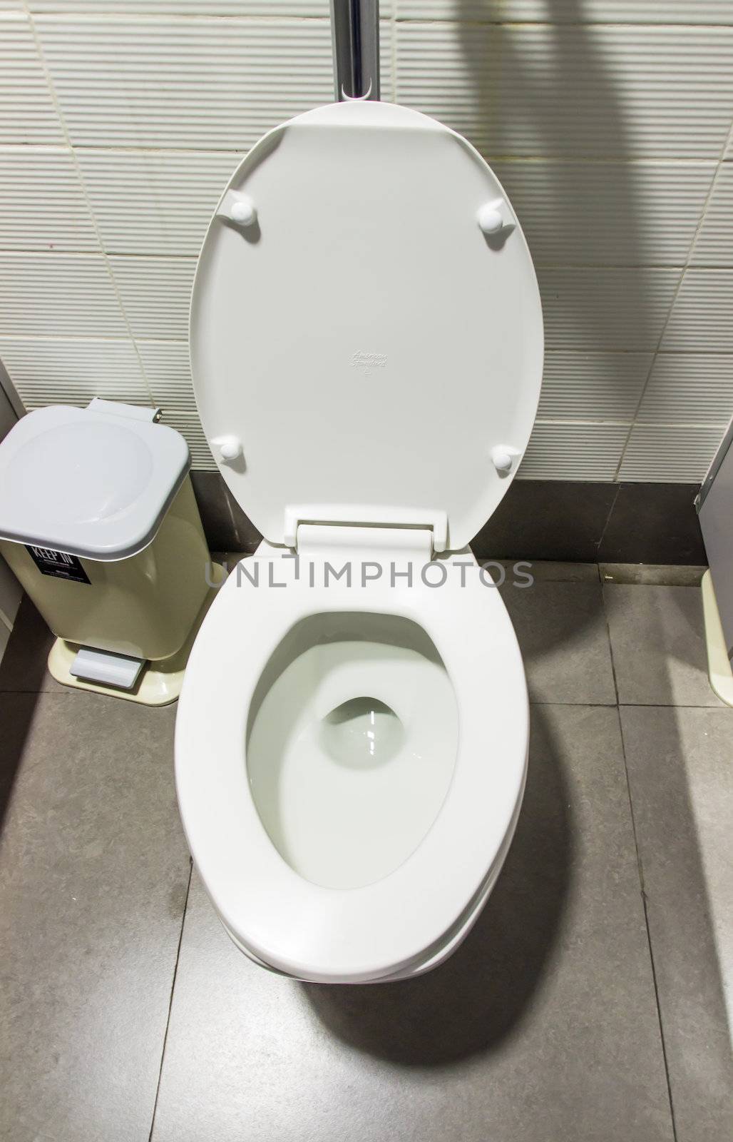 White flush toilet and lavatory pan  by photo2life