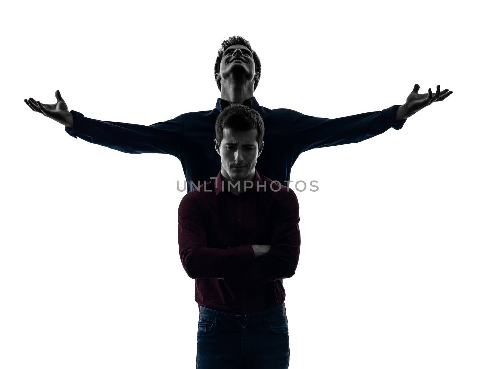 two  men twin brother friends domination schyzophrenia concept s by PIXSTILL