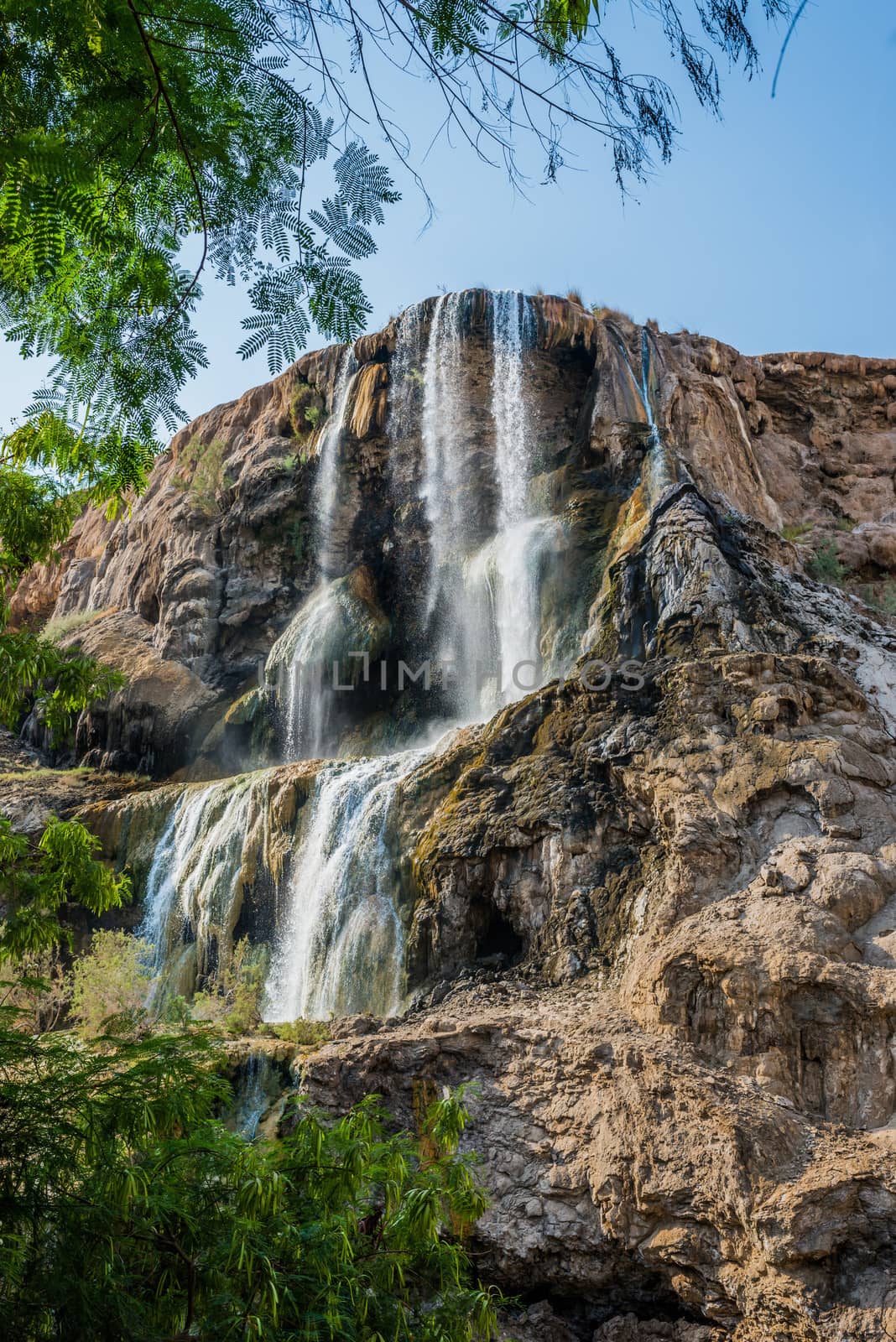 ma'in hot springs waterfall  in jordan