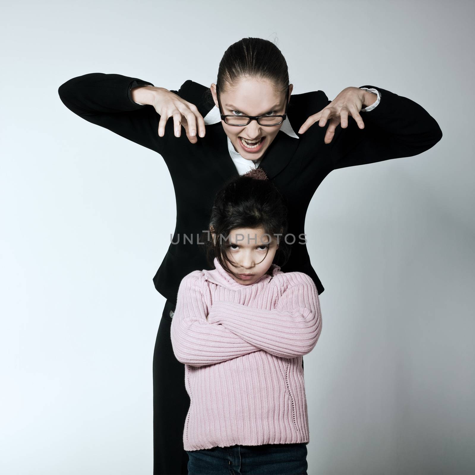 woman child conflict dipute problems by PIXSTILL