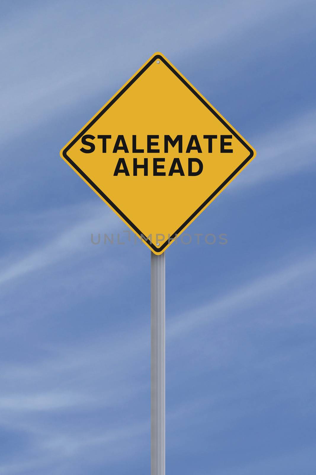 A road sign indicating Stalemate Ahead