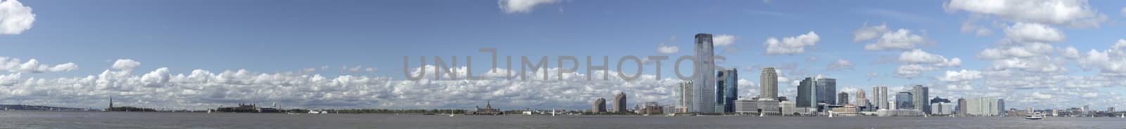 New Jersey panorama with Statue of Liberty HiRes by hanusst