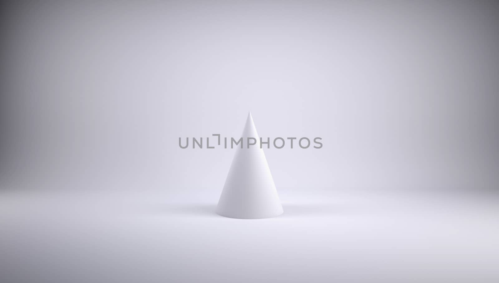 Cone. Gray background by cherezoff