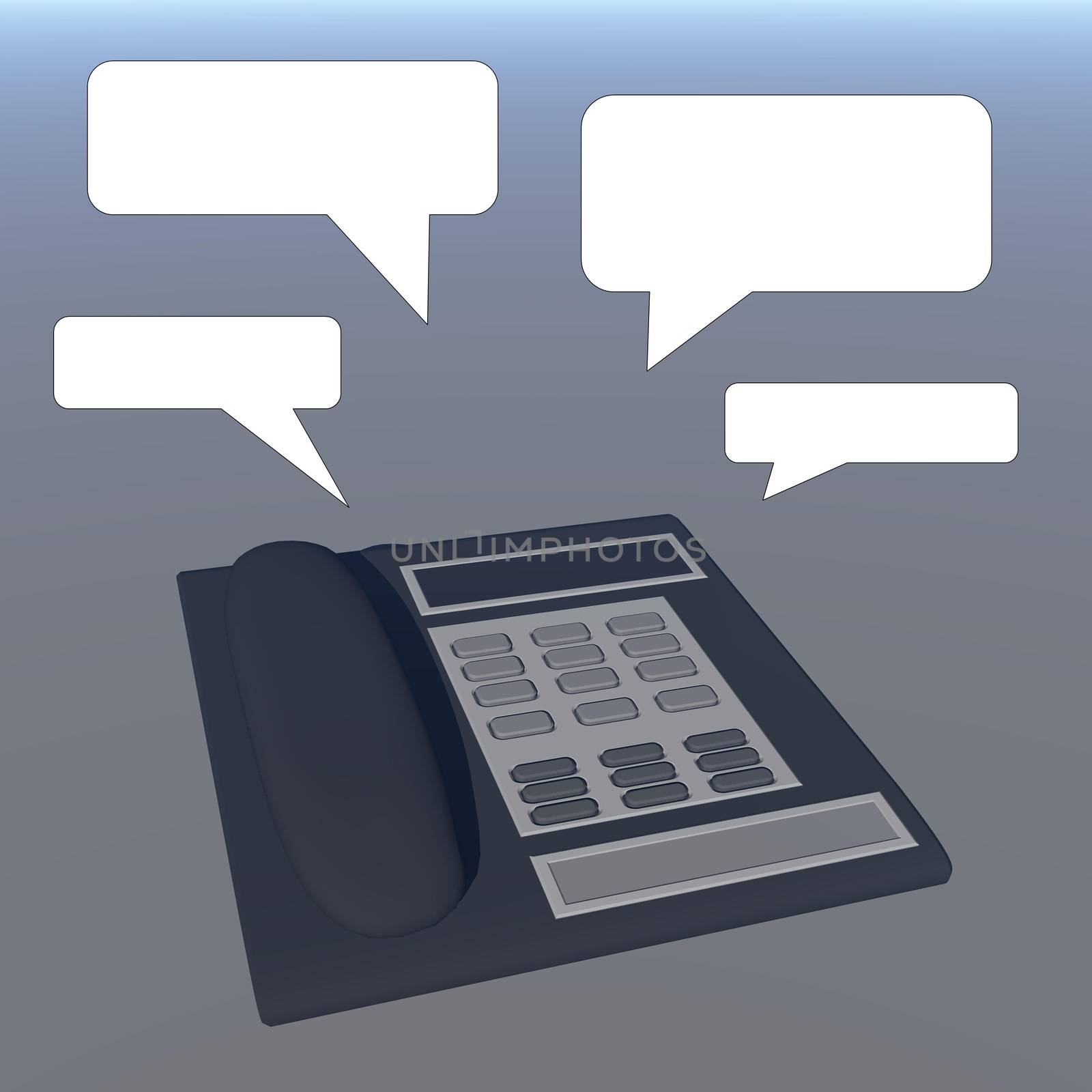 Vintage phone conversation - 3D render by Elenaphotos21