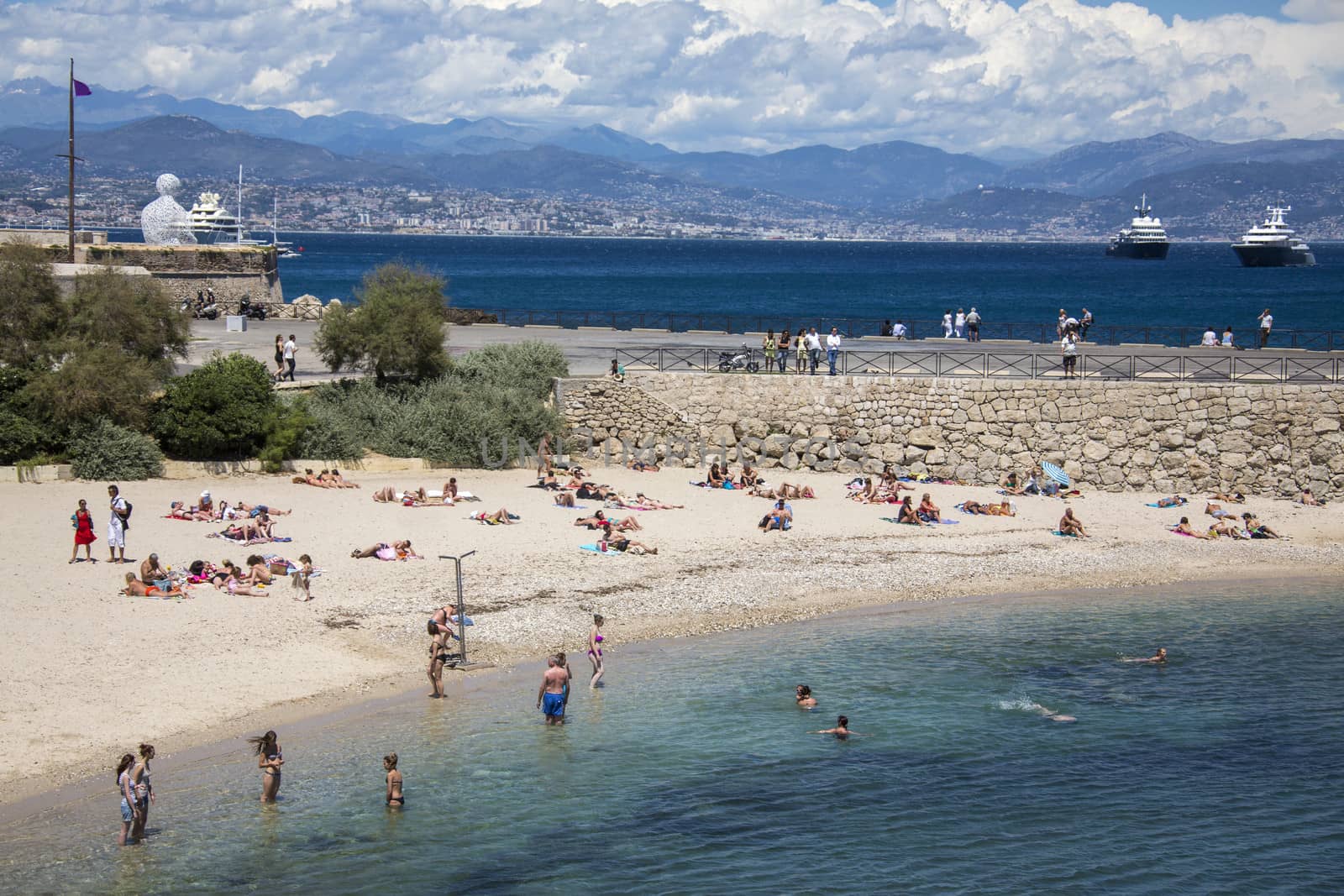 The resort of Antibes on the French Riviera in the South of France.