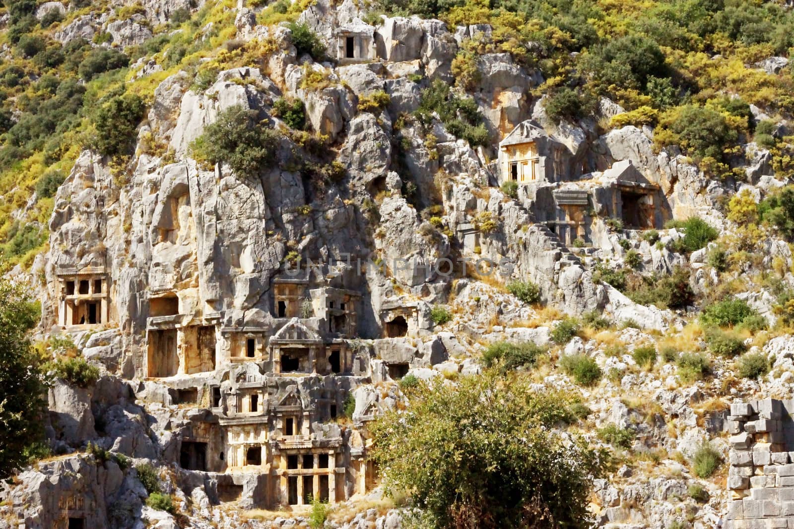 Ancient dead town in Myra Demre Turkey