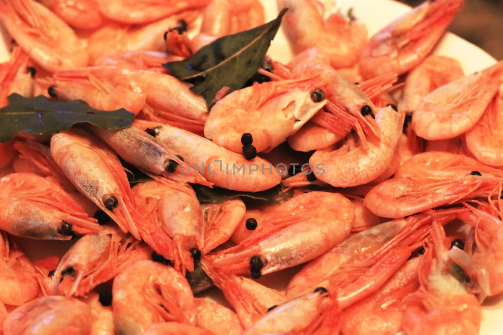 A Boiled Shrimps Background ready for eating