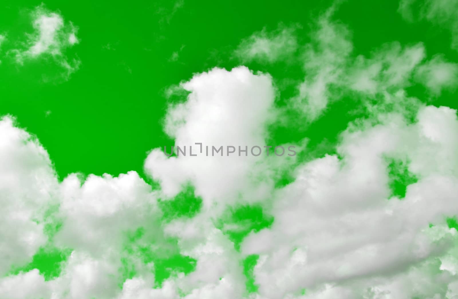 Clouds on the green screen