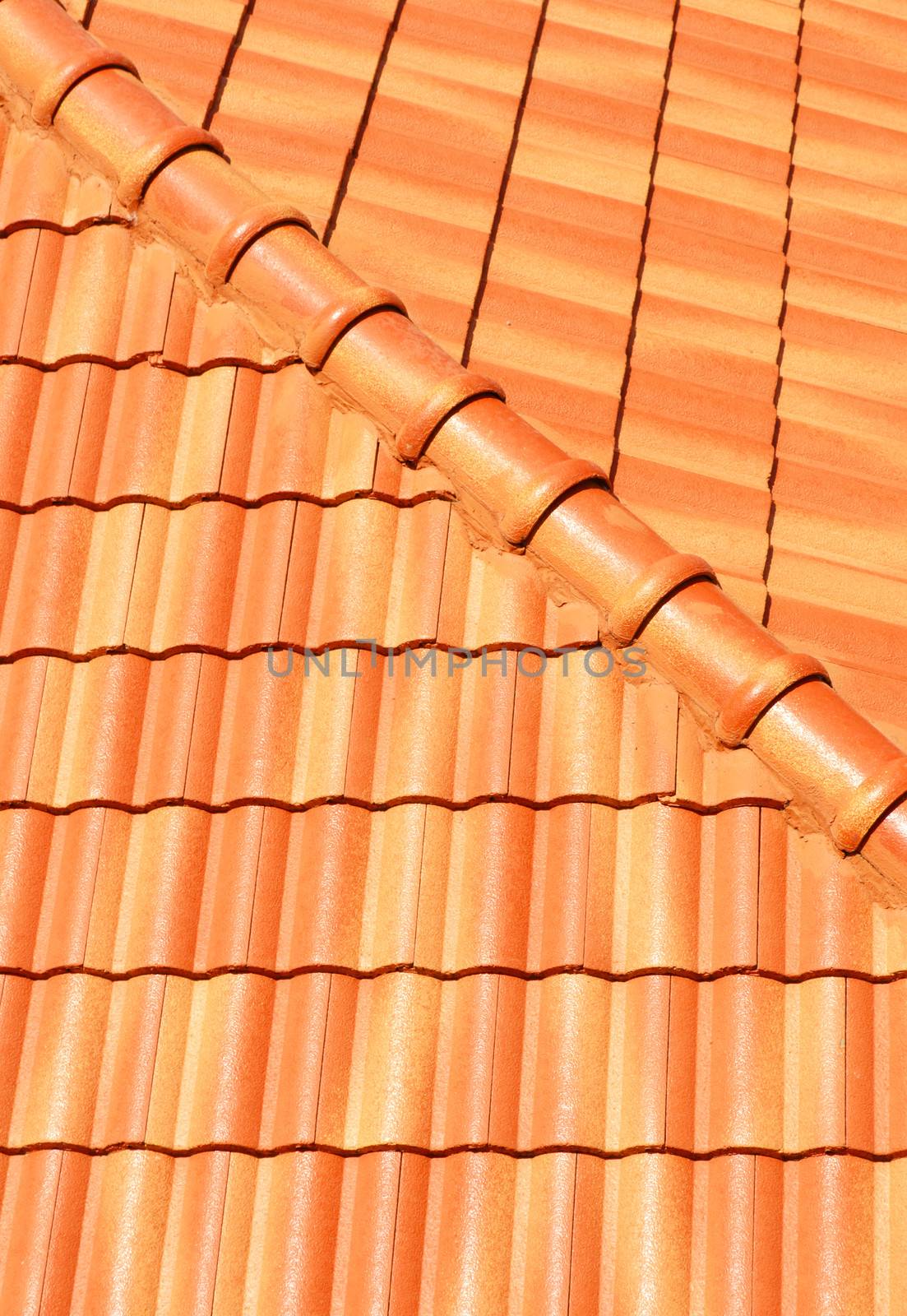Orange roof tiles background