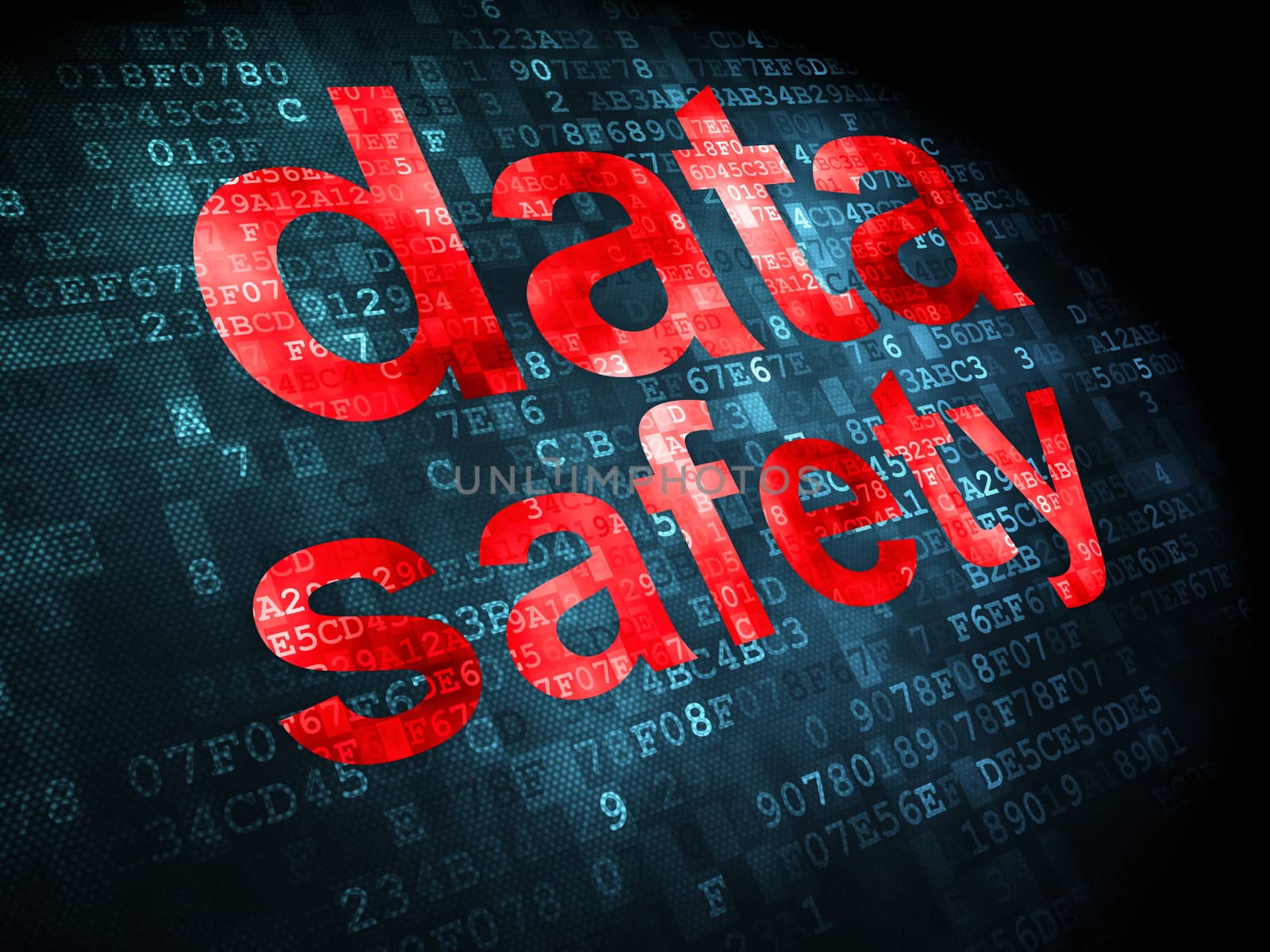 Information concept: Data Safety on digital background by maxkabakov