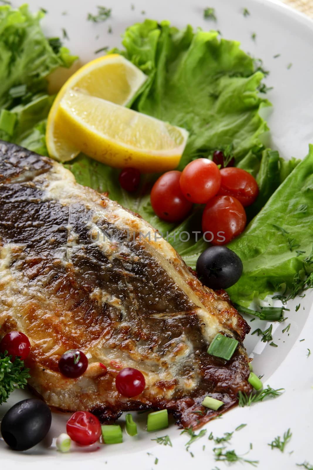 fish with berries by fiphoto