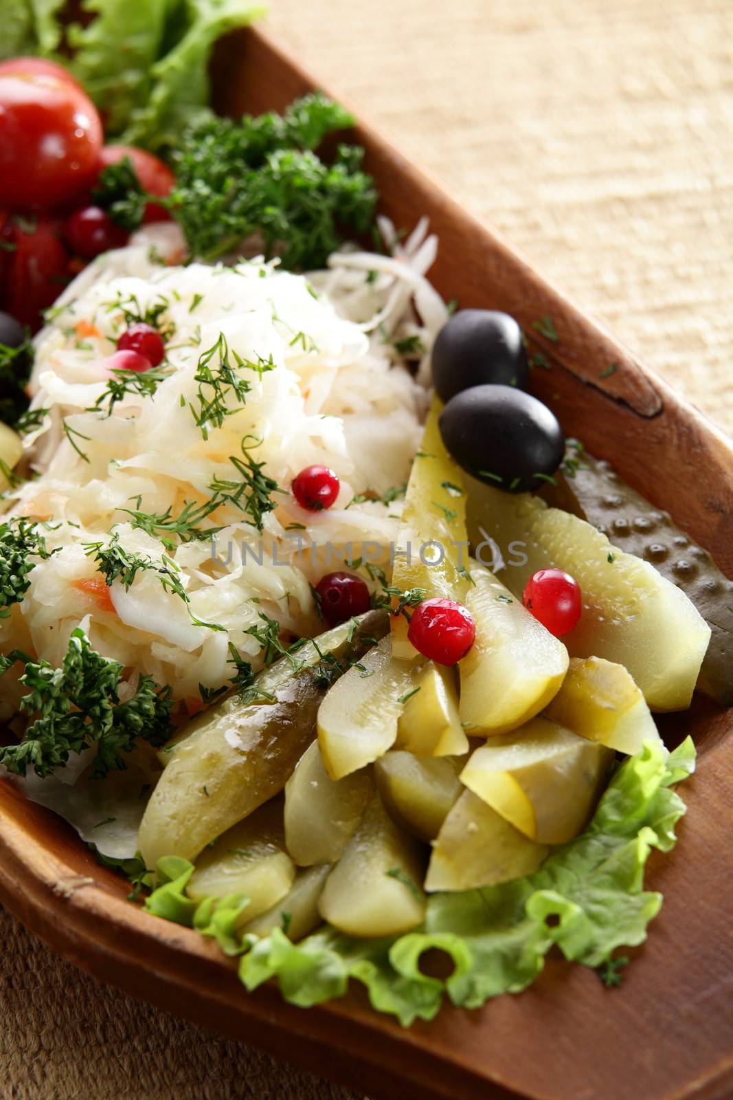 fresh and tasty salad on the table