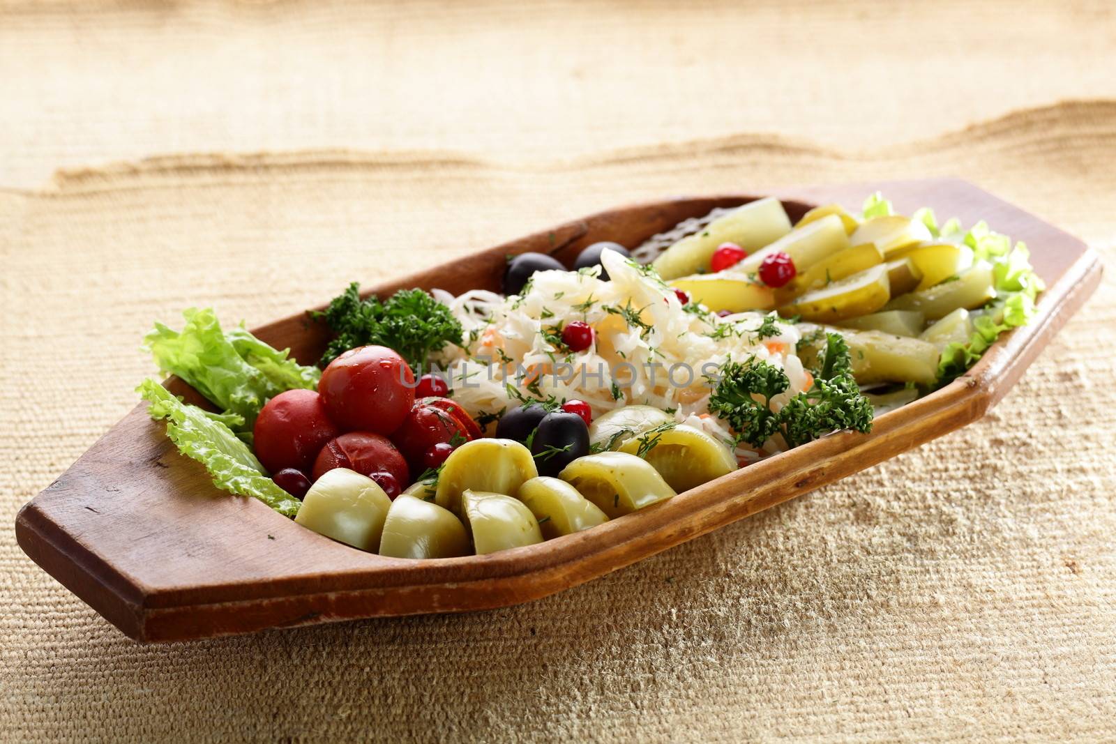 fresh and tasty salad on the table