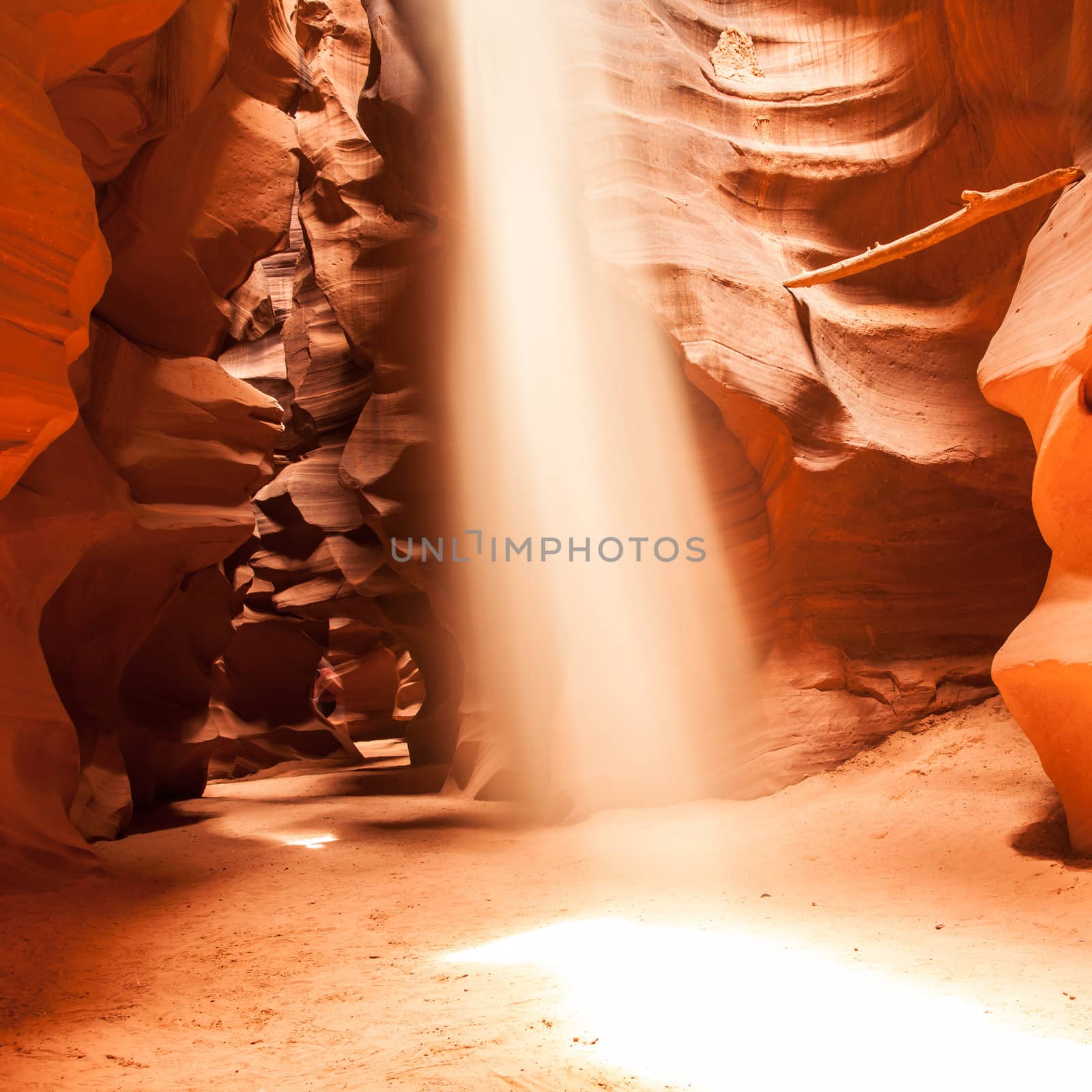 Interior of Antelope Canyon, woderful orange waves made of stone