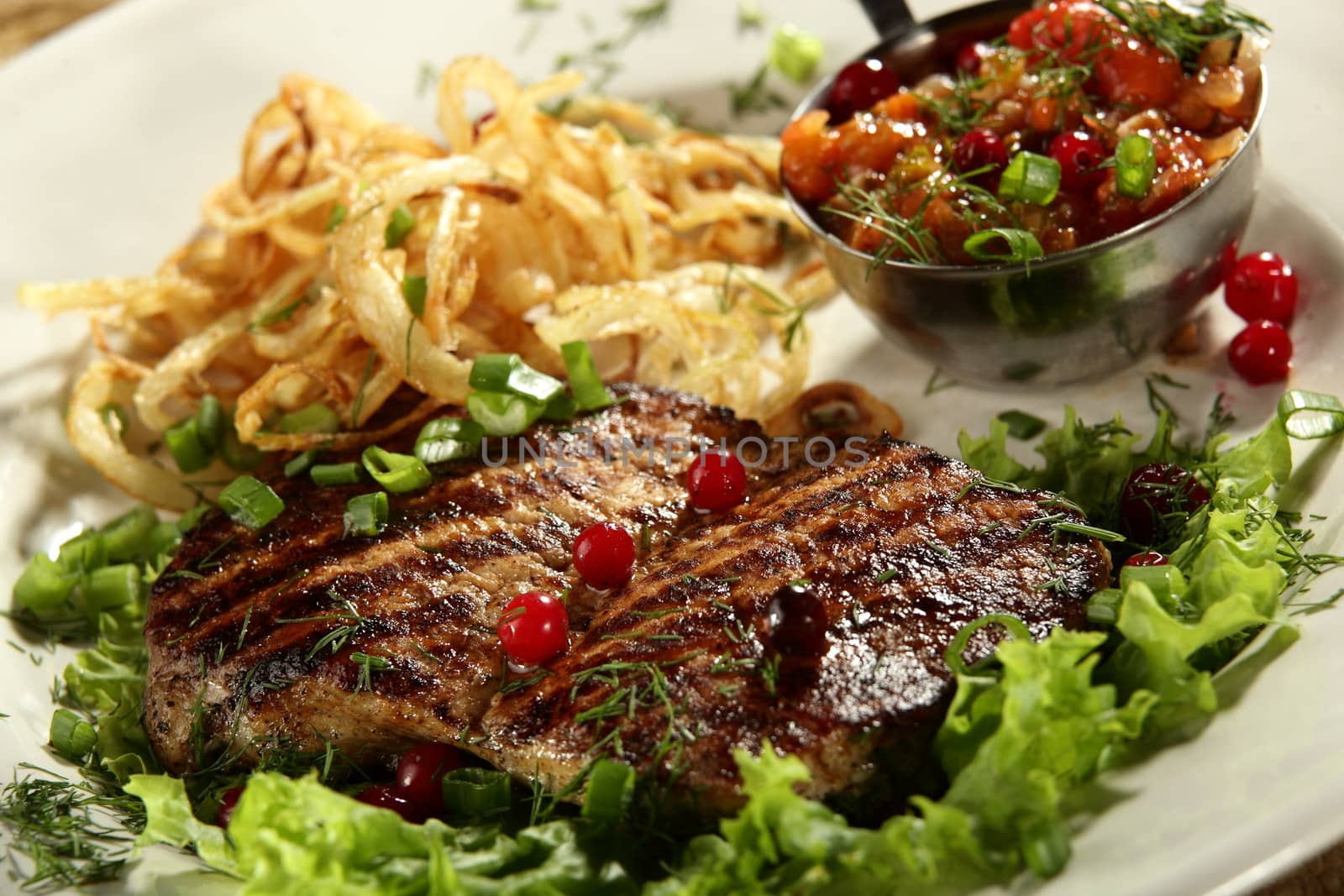 grilled meat by fiphoto