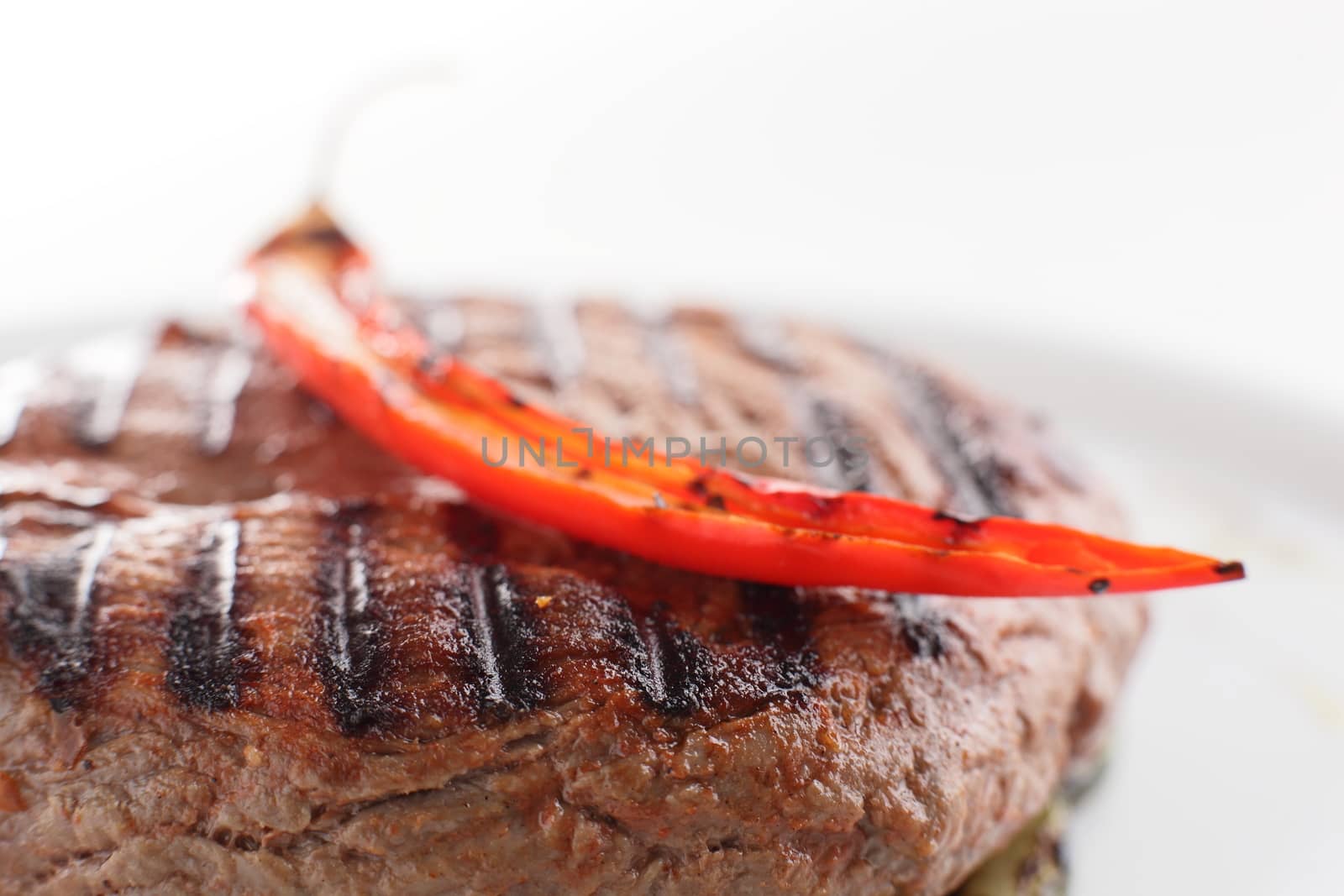 roaster meat with garnish by fiphoto