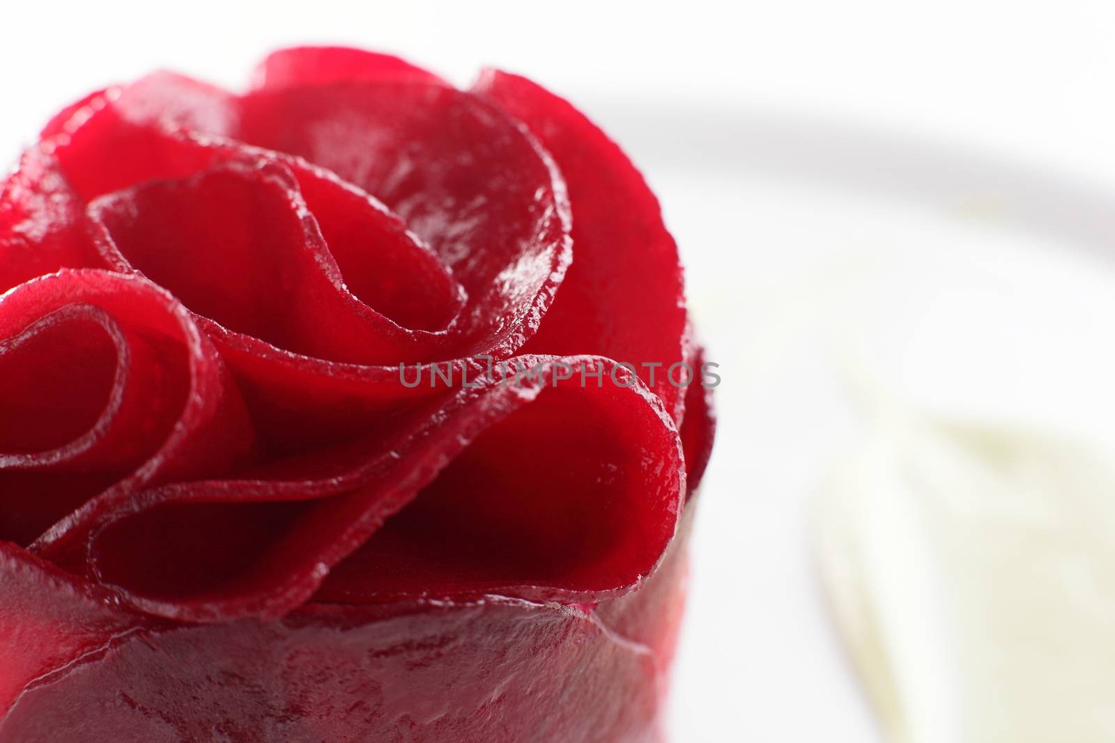 fresh and tasty salad on white background