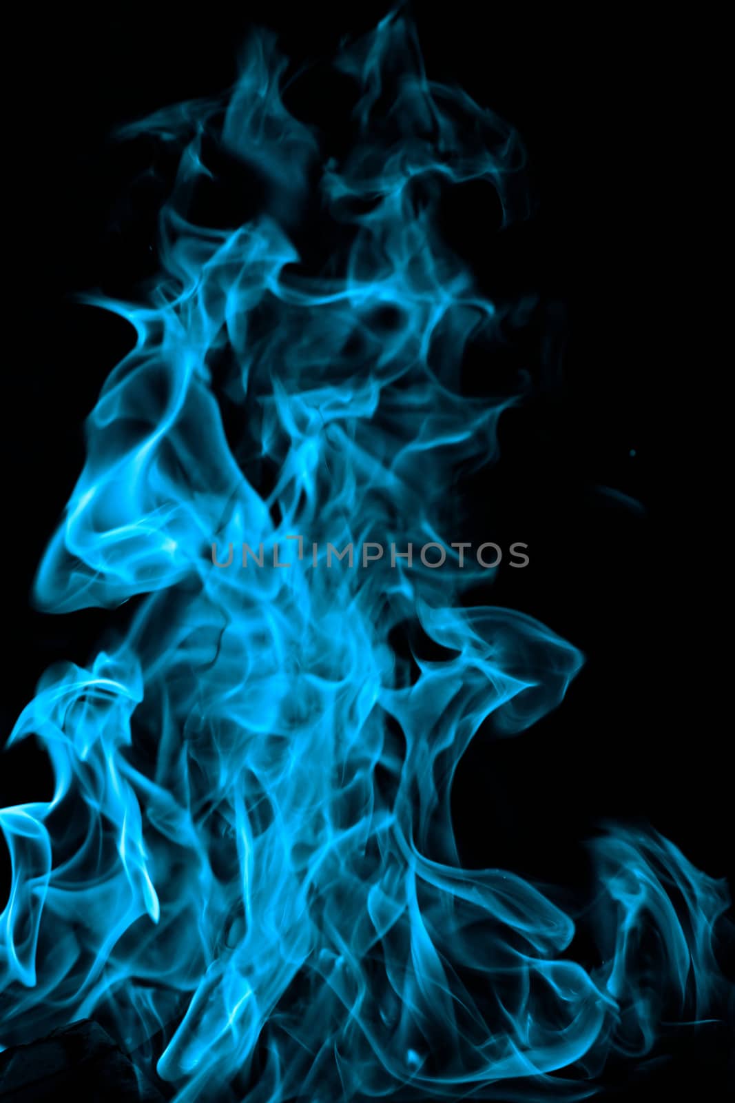 blue fire on black background by NagyDodo