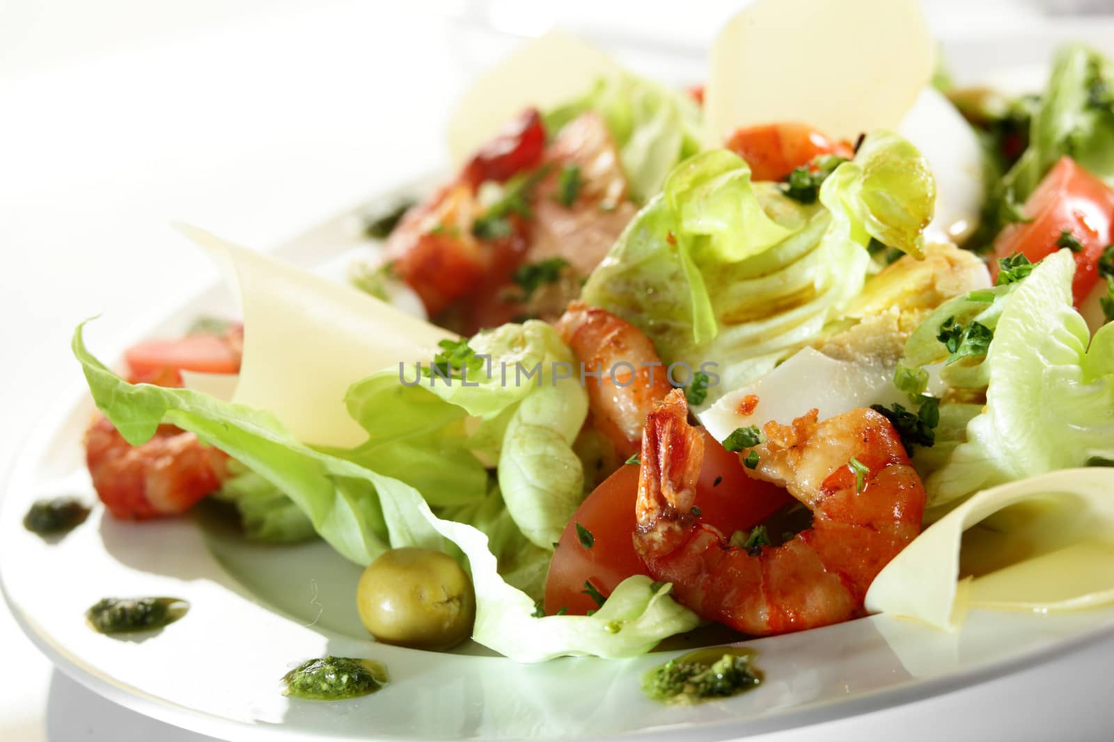 fresh salad with tasty garnish by fiphoto