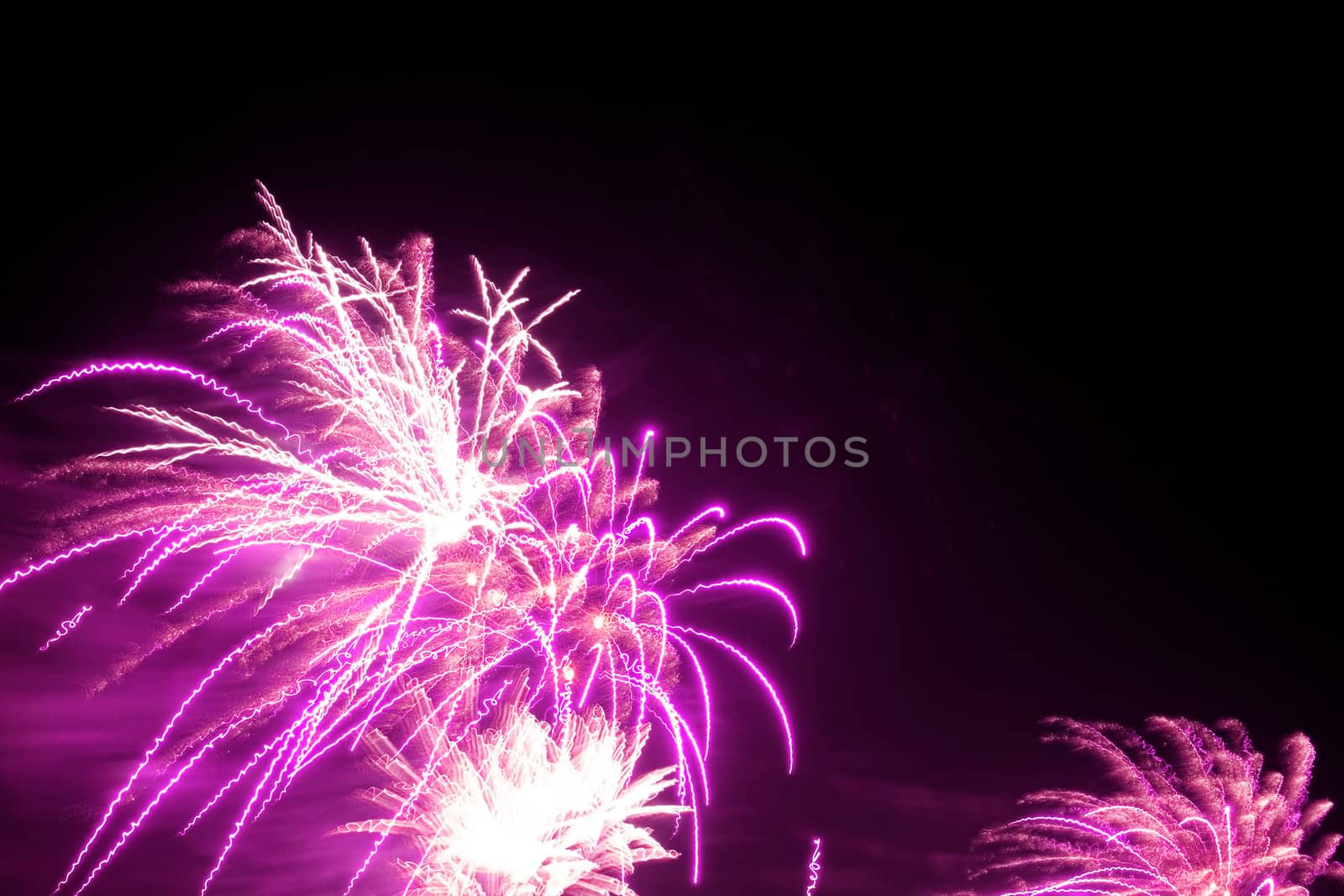 beauty colorful Fireworks Against a Black Sky