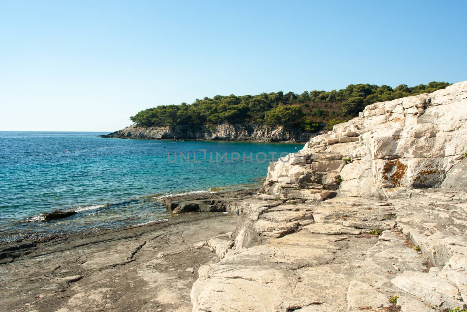 beautiful rocky beach in croatia