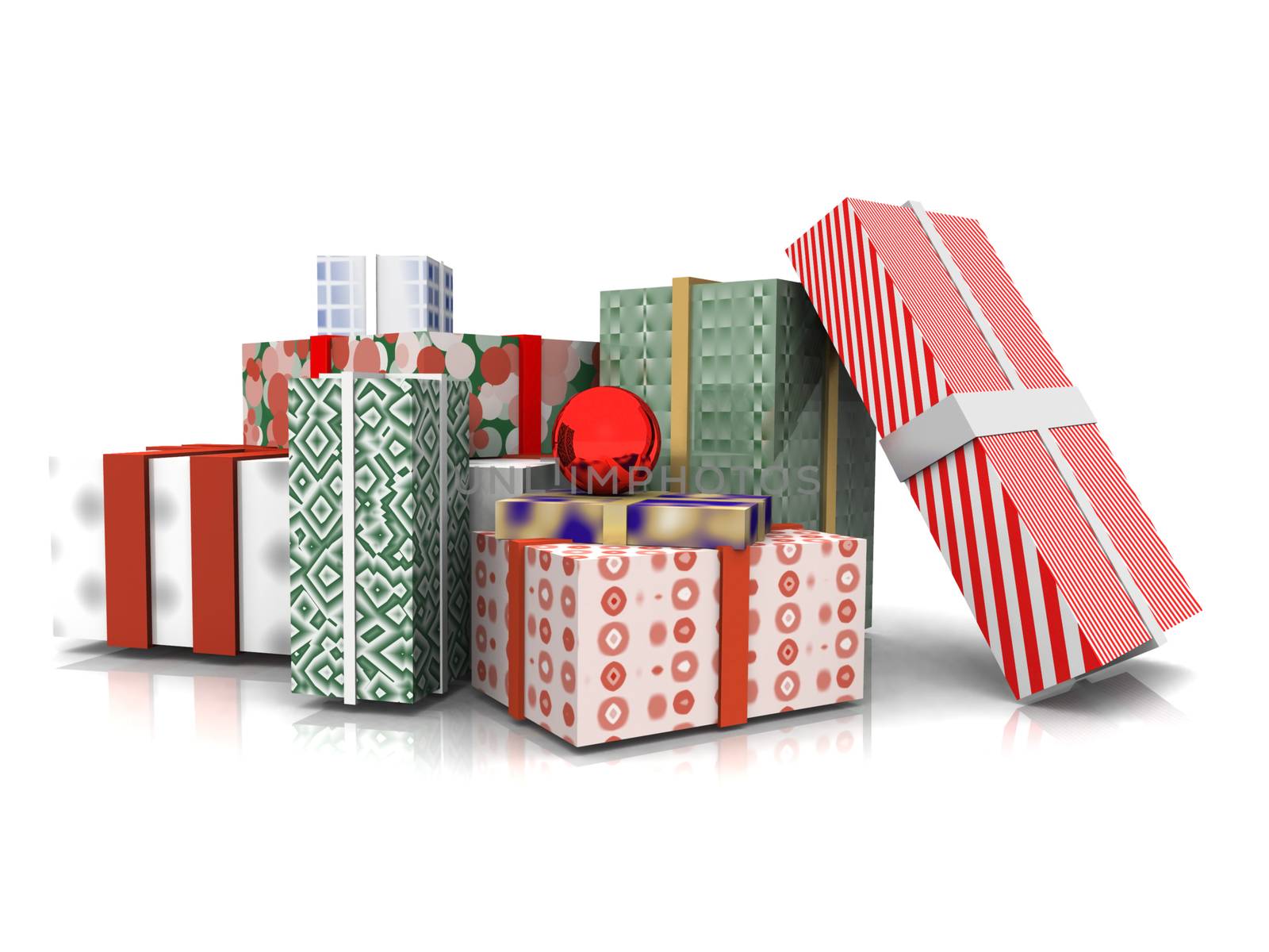 Christmas Presents with clipping path