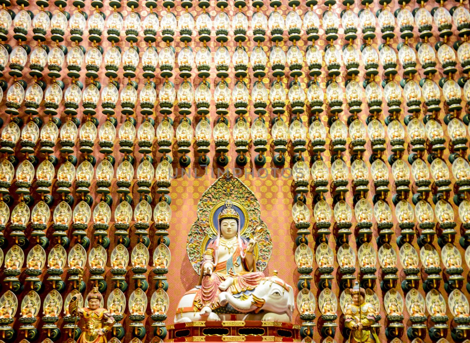 Guan Yin with thousand statues1 by gjeerawut