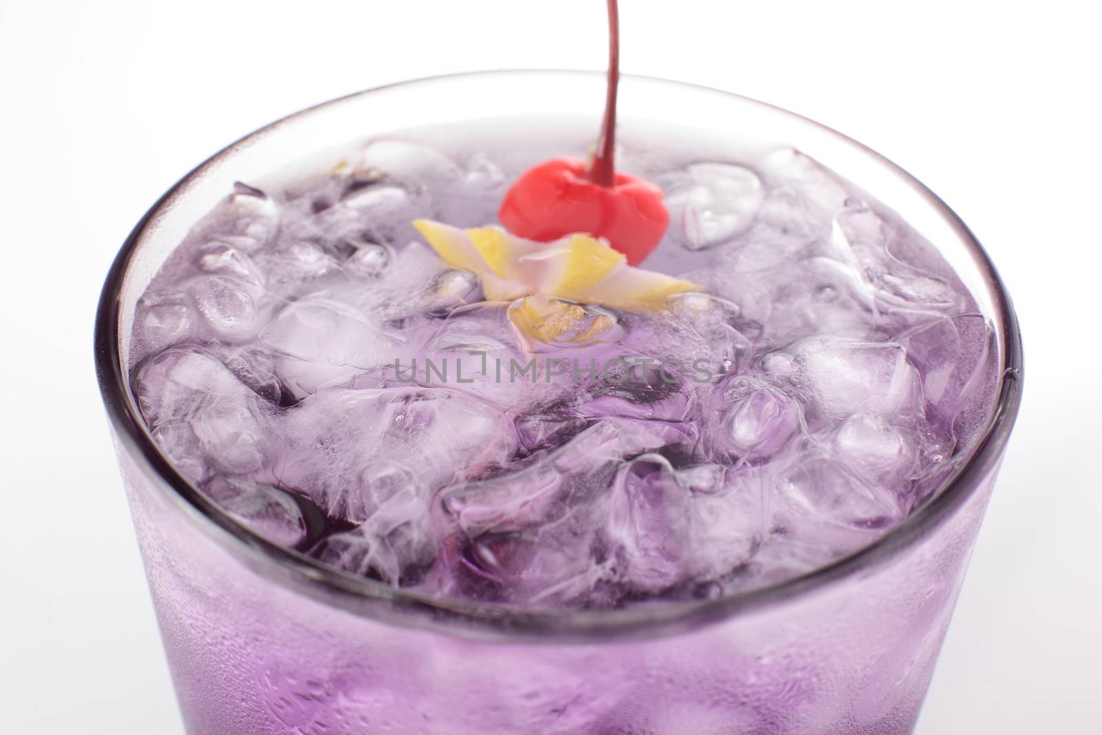 fresh and cold cocktail on white background