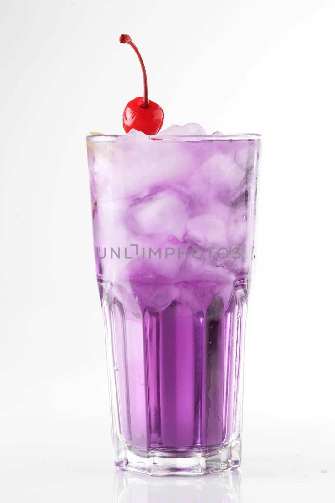 fresh and cold cocktail on white background