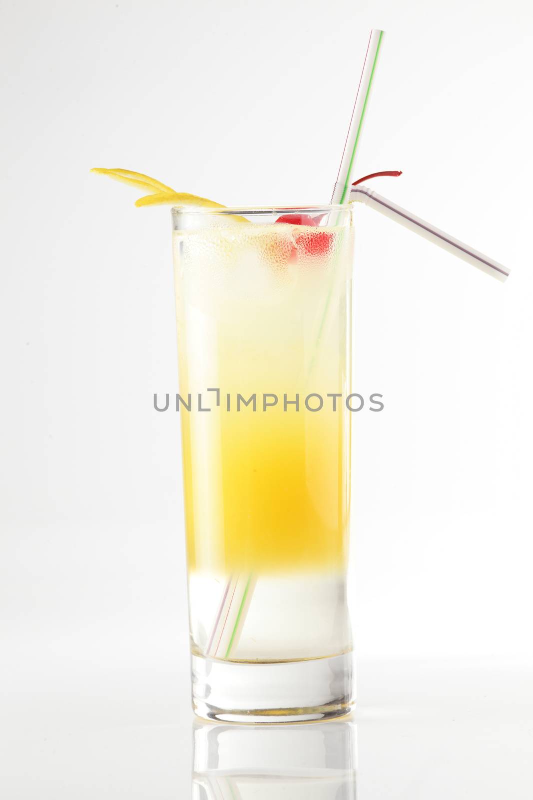 fresh cocktail on a white background by fiphoto