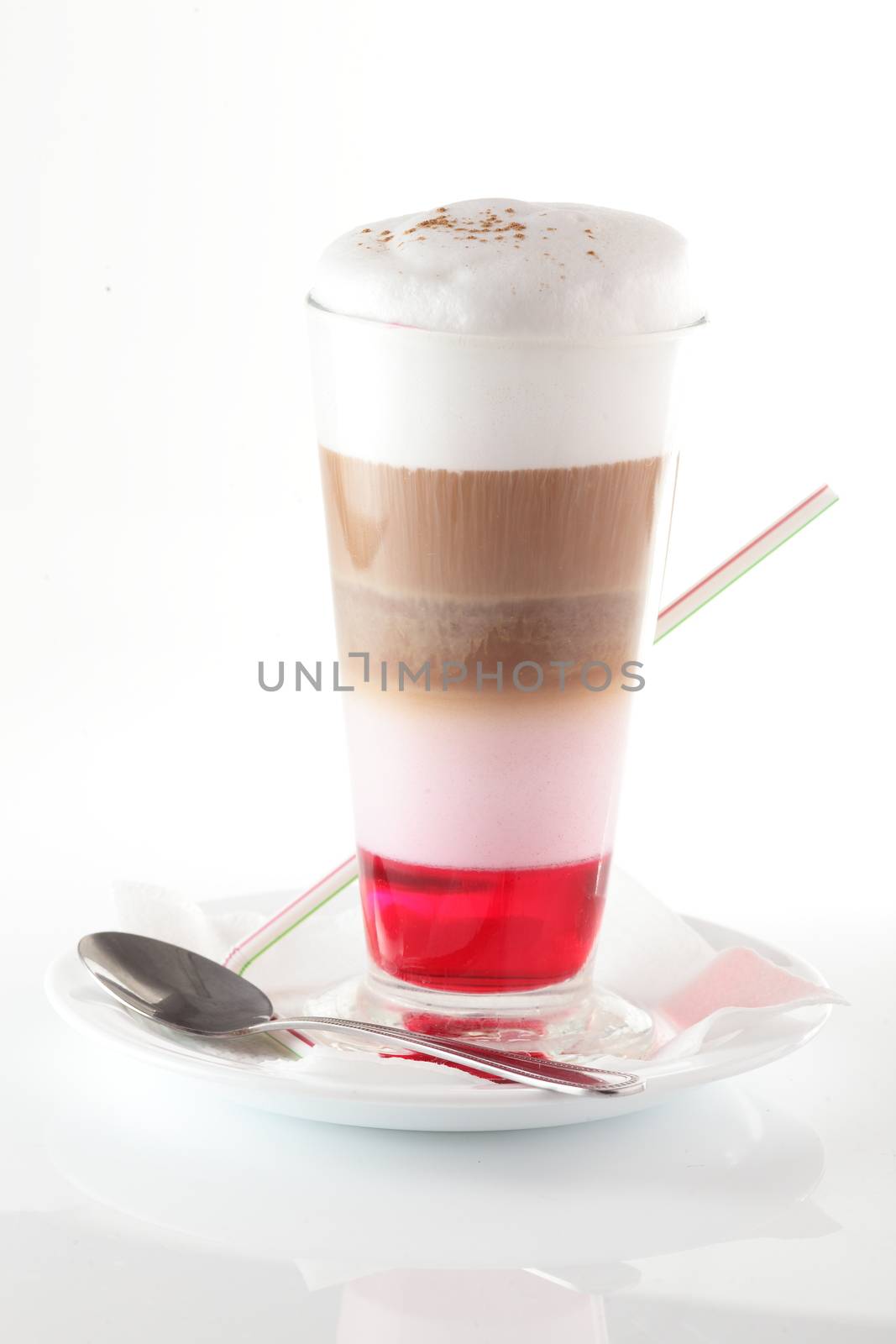 white cup of coffee on white background