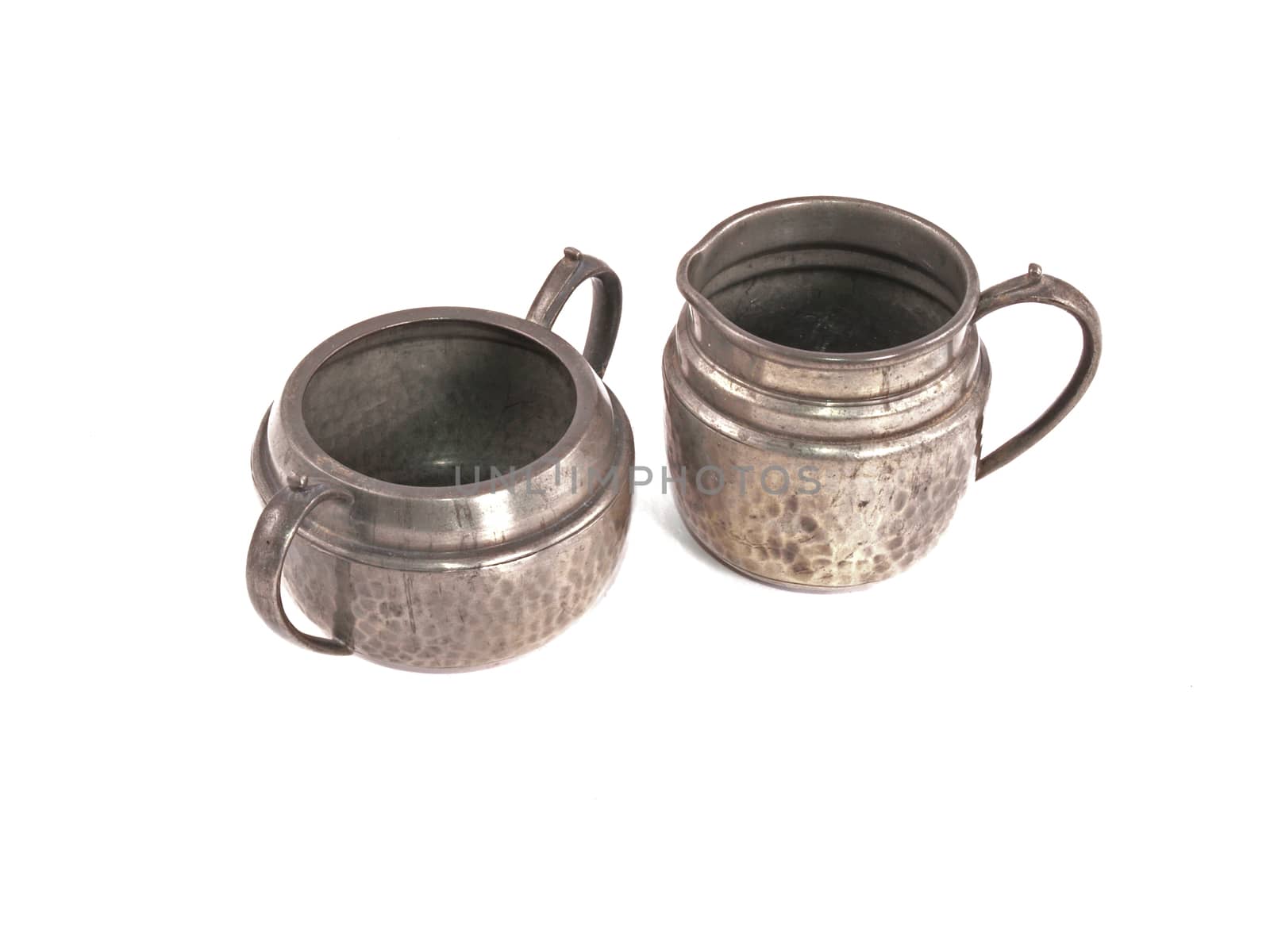 Pewter sugar bowl and milk jug by ianlangley