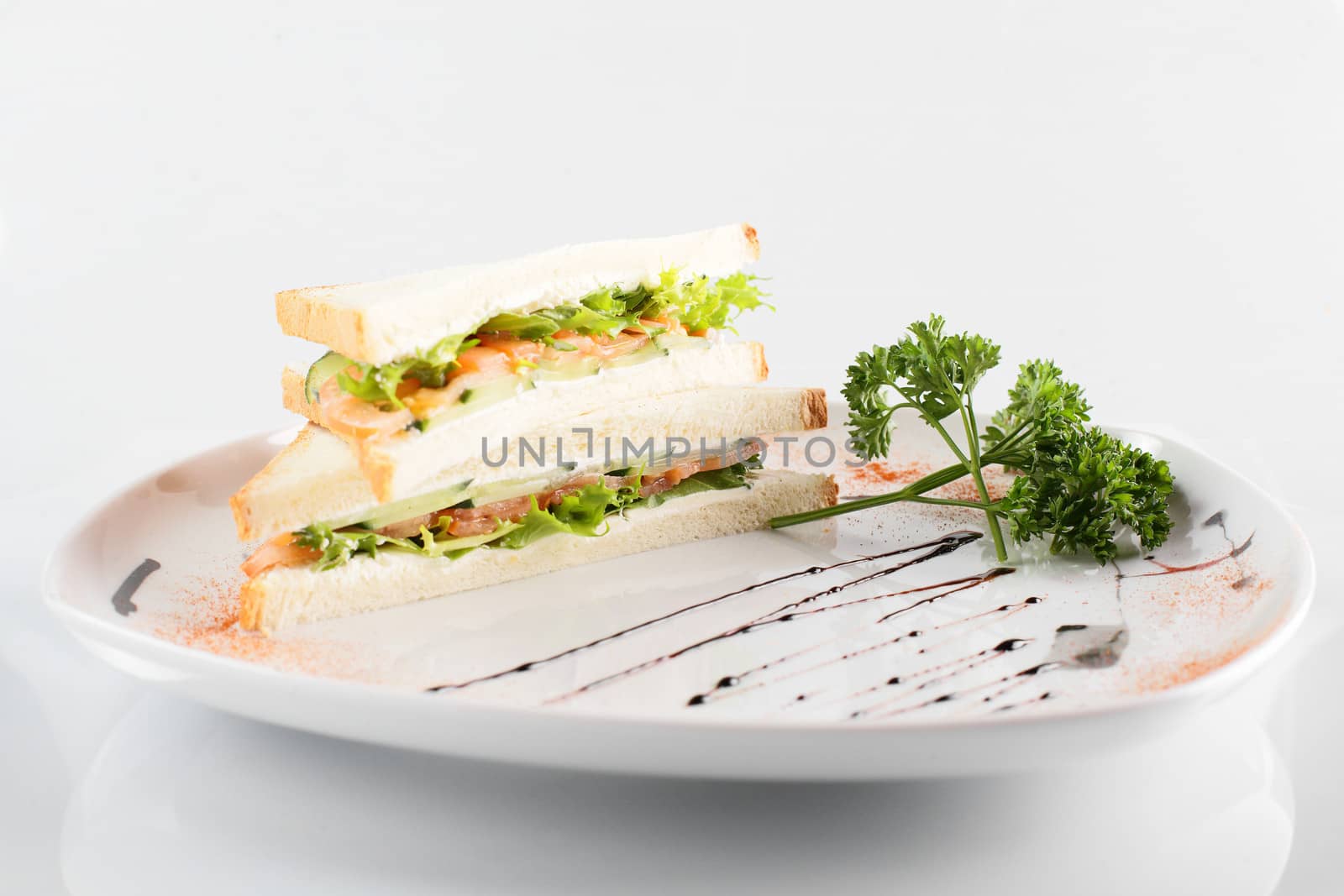 fresh sandwich on white background by fiphoto