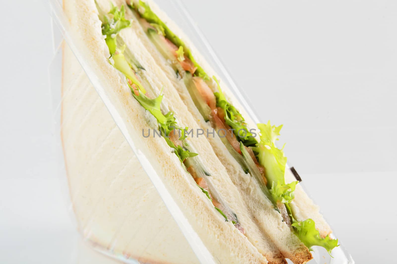 fresh sandwich on white background by fiphoto