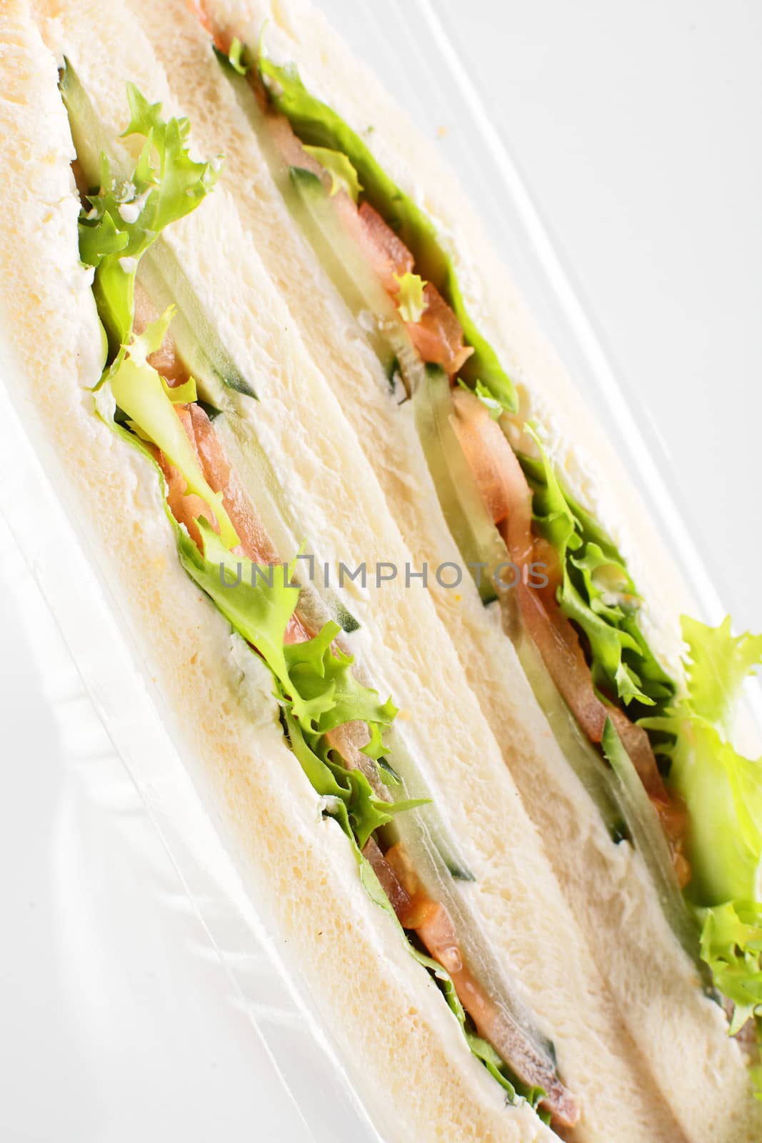 fresh sandwich on white background by fiphoto