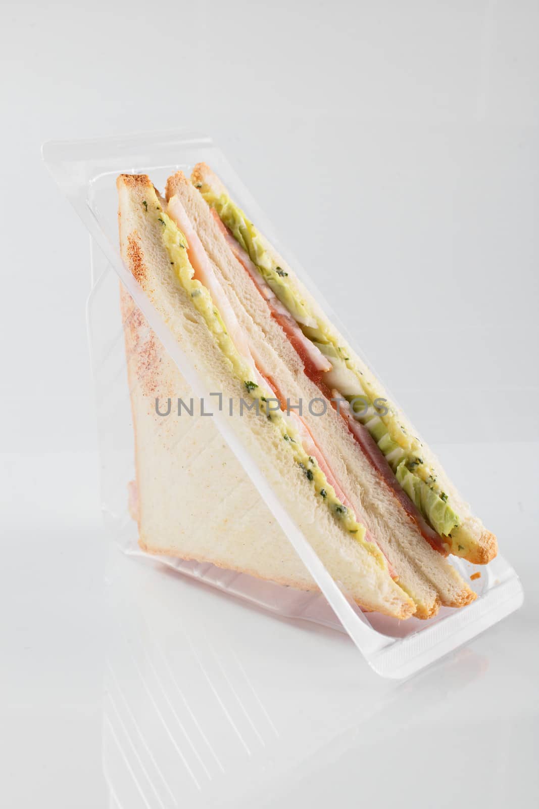 fresh sandwich on white background by fiphoto