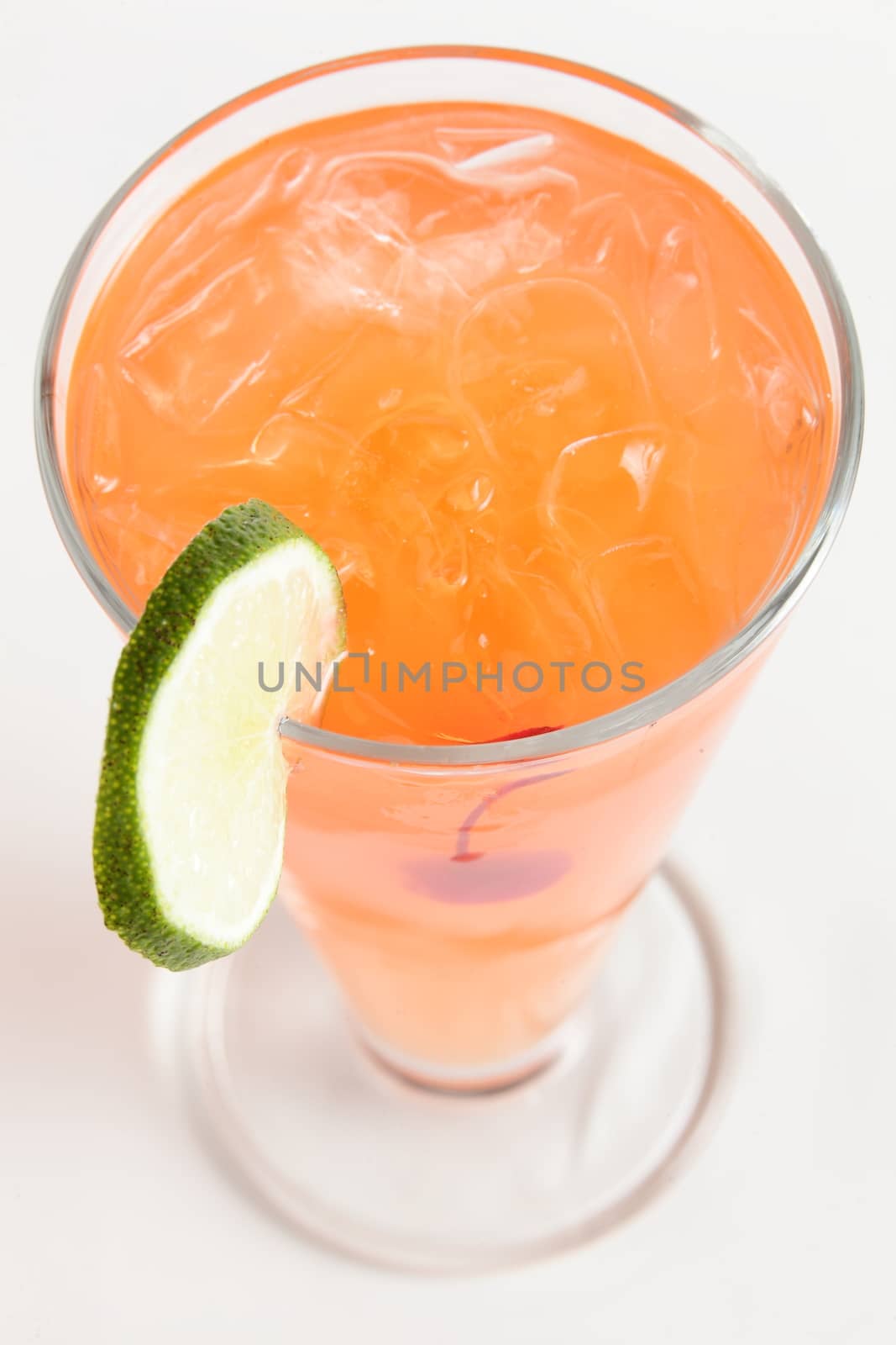 fresh cocktail on white background by fiphoto