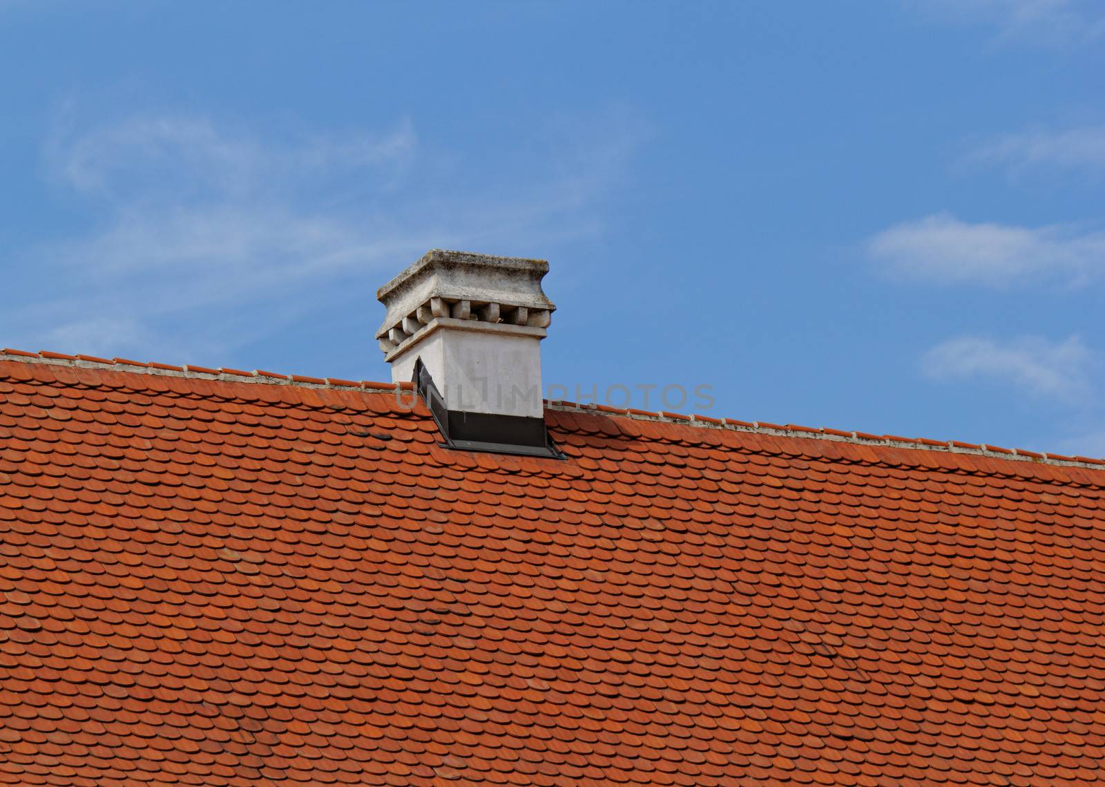 chimney on the roof