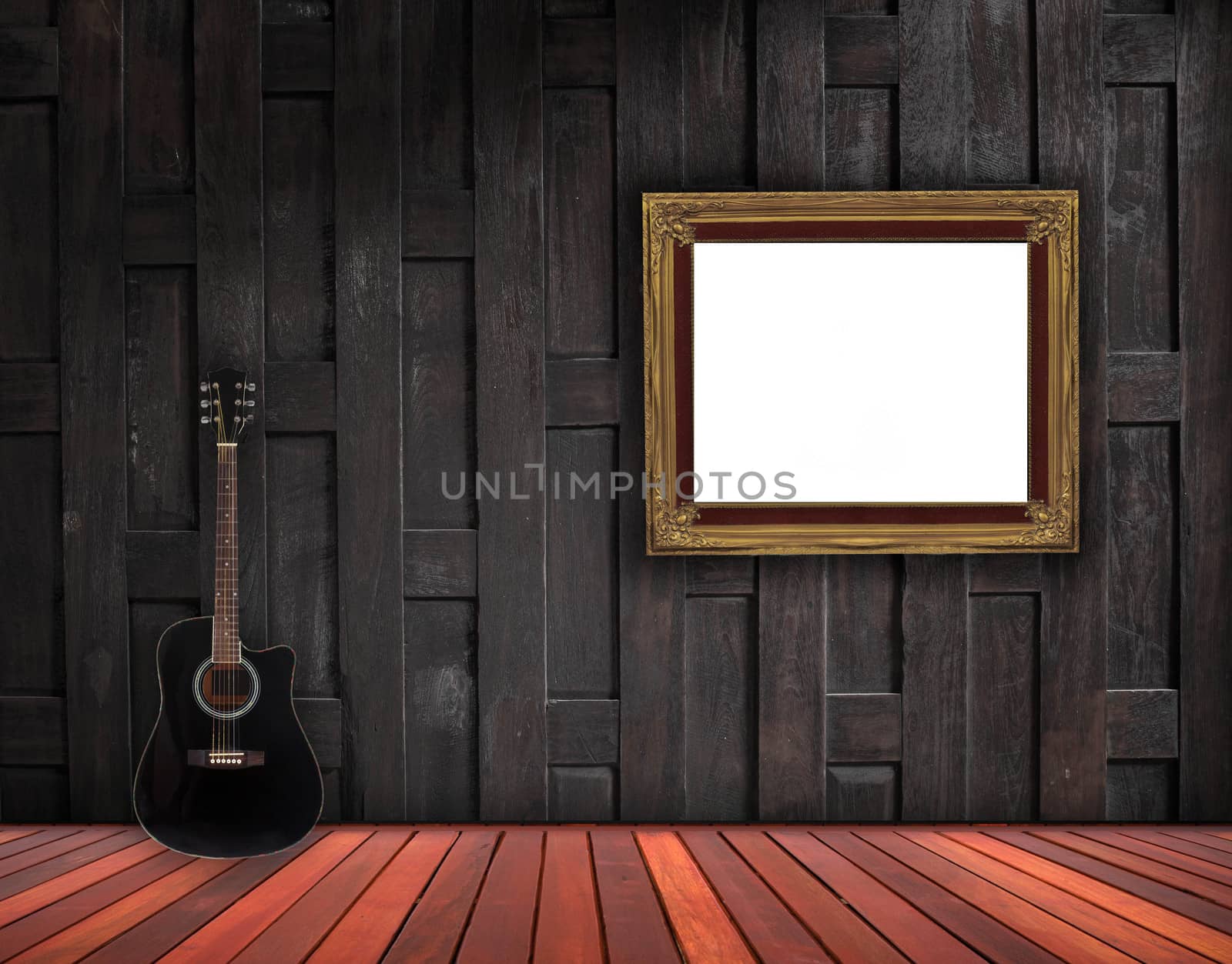 old, grunge wood panels used as background