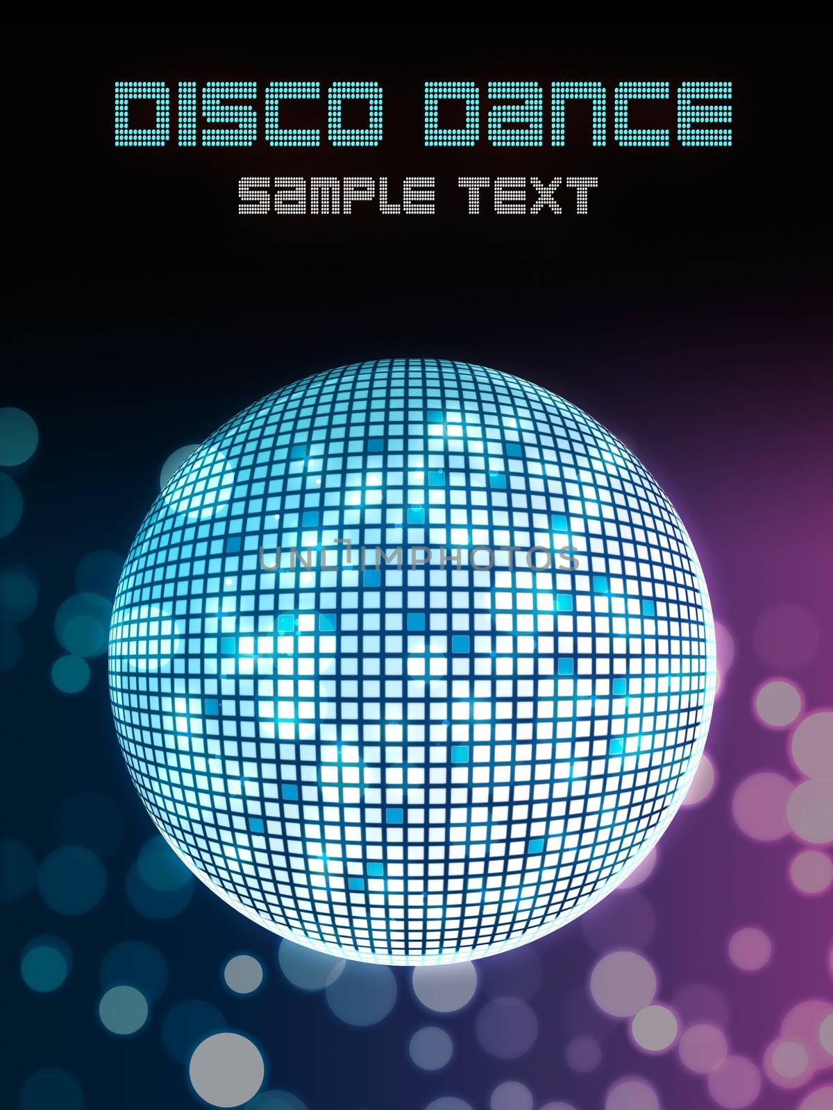 Disco ball poster background for party event by simpson33