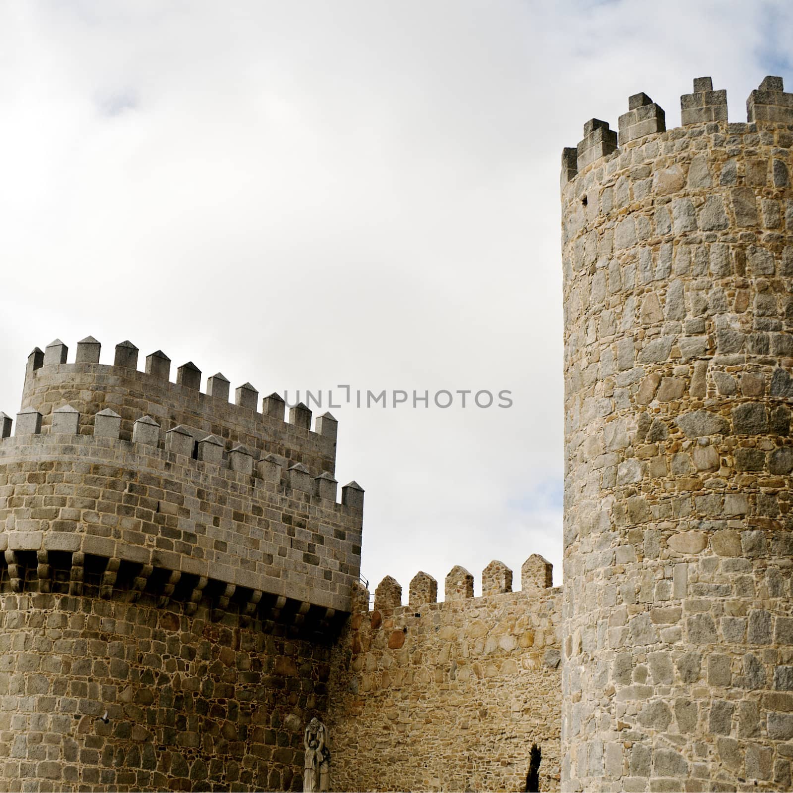 Towers of castle Avila , "Castilla and Leon" , Spain