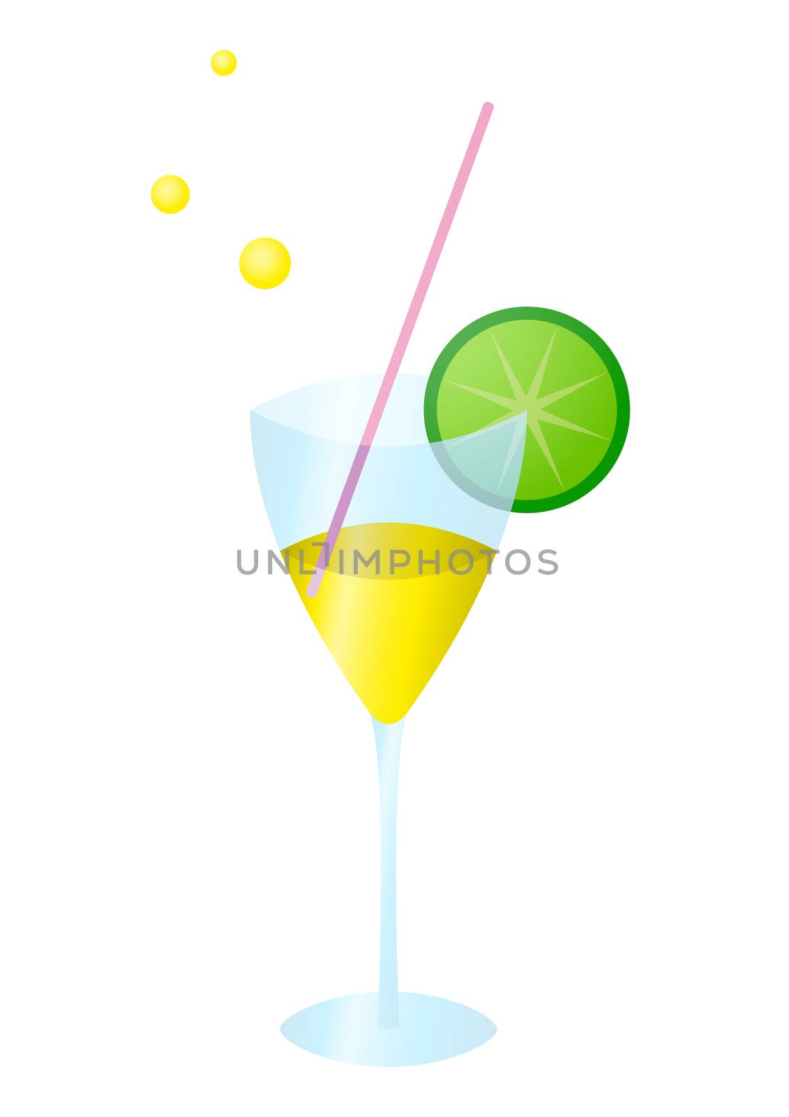Glass with lemonade a kiwifruit by alexcoolok