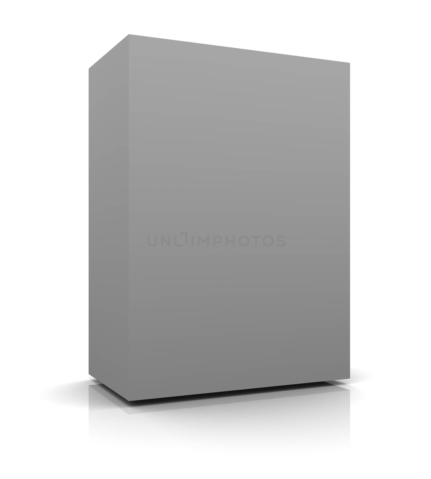3d render of Blank Box on a white background. 