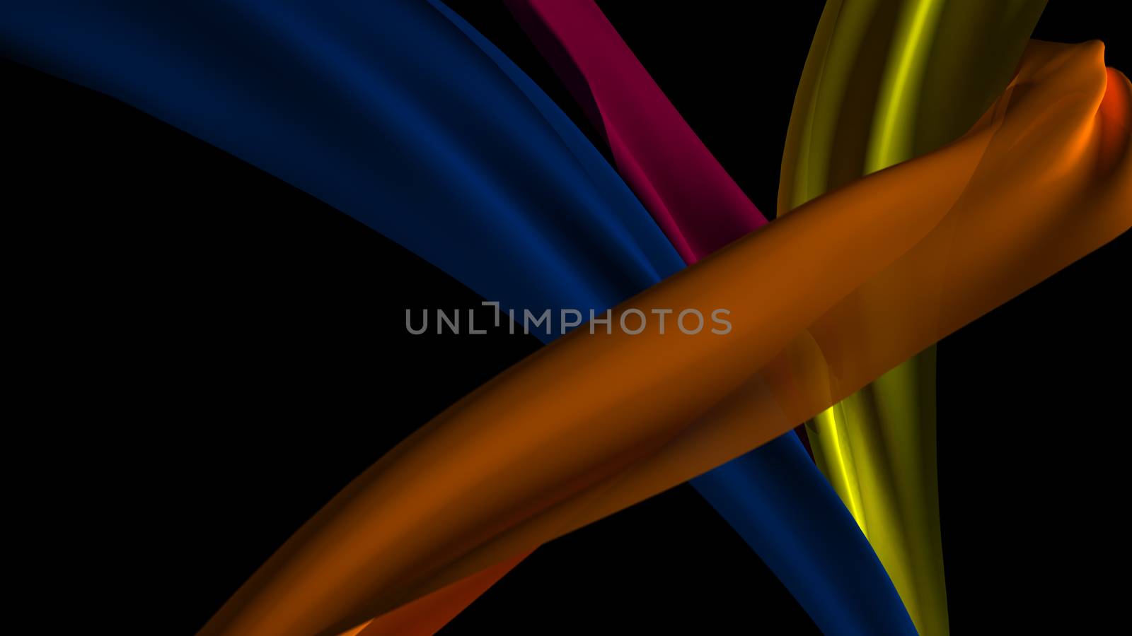 Ribbons on black background.