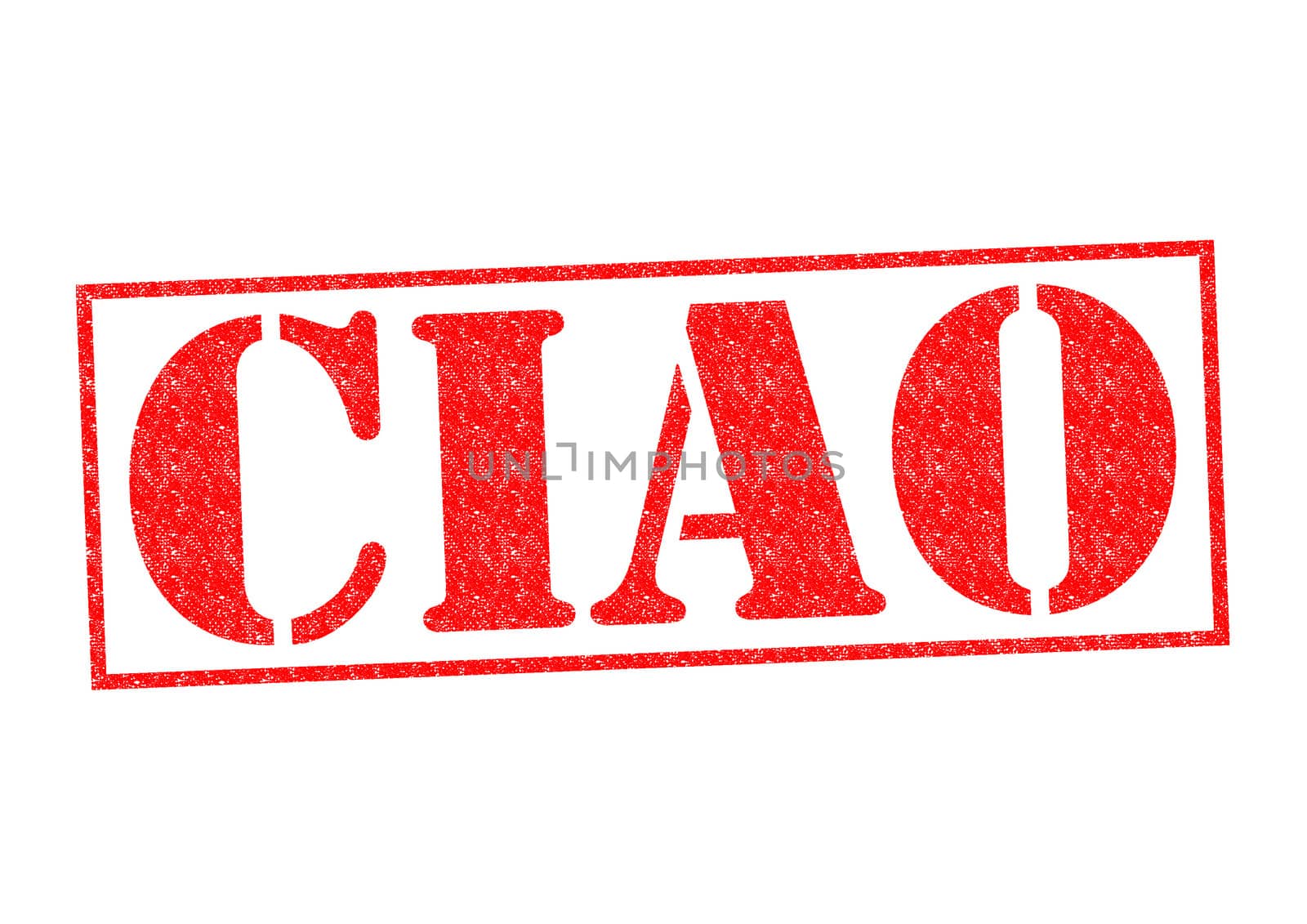 CIAO Rubber Stamp over a white background.