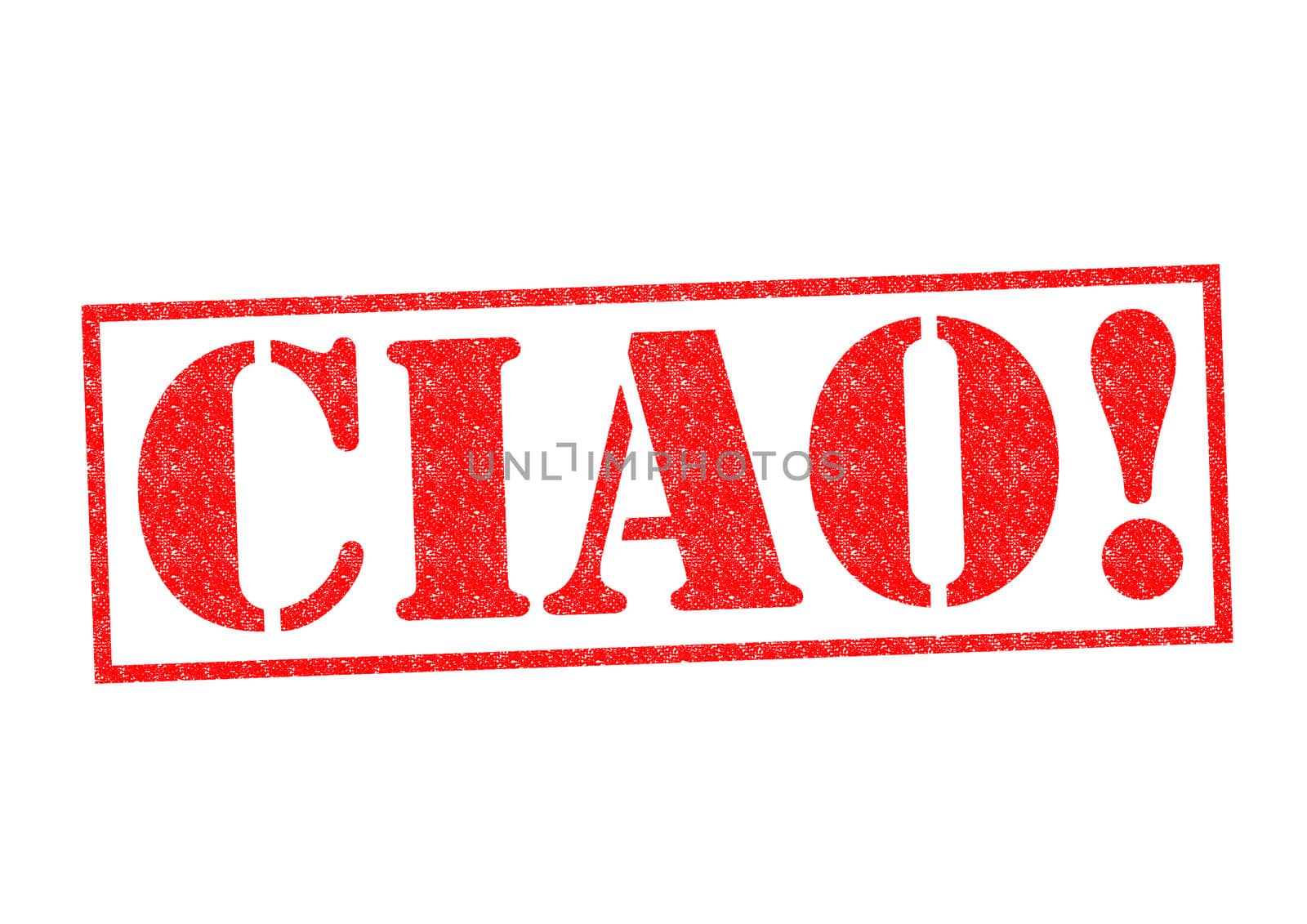 CIAO! Rubber Stamp over a white background.