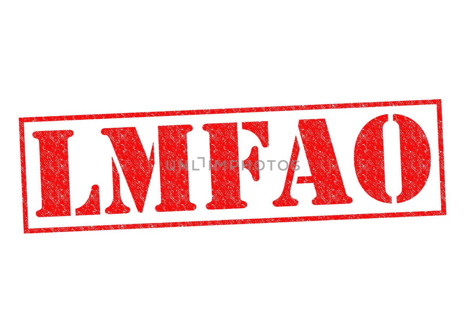 LMFAO Rubber Stamp over a white background.